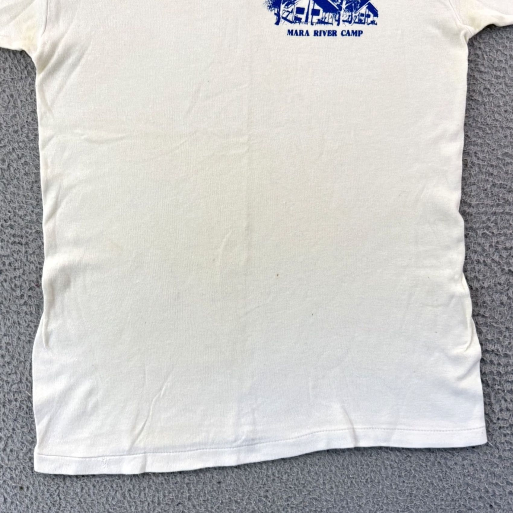 Vintage VINTAGE Kenya T-Shirt Adult Medium White 80s Graphic Print Short Sleeve Cotton Knit Logo Kenya 80s USA Mens Size US M / EU 48-50 / 2 - 2 Thumbnail