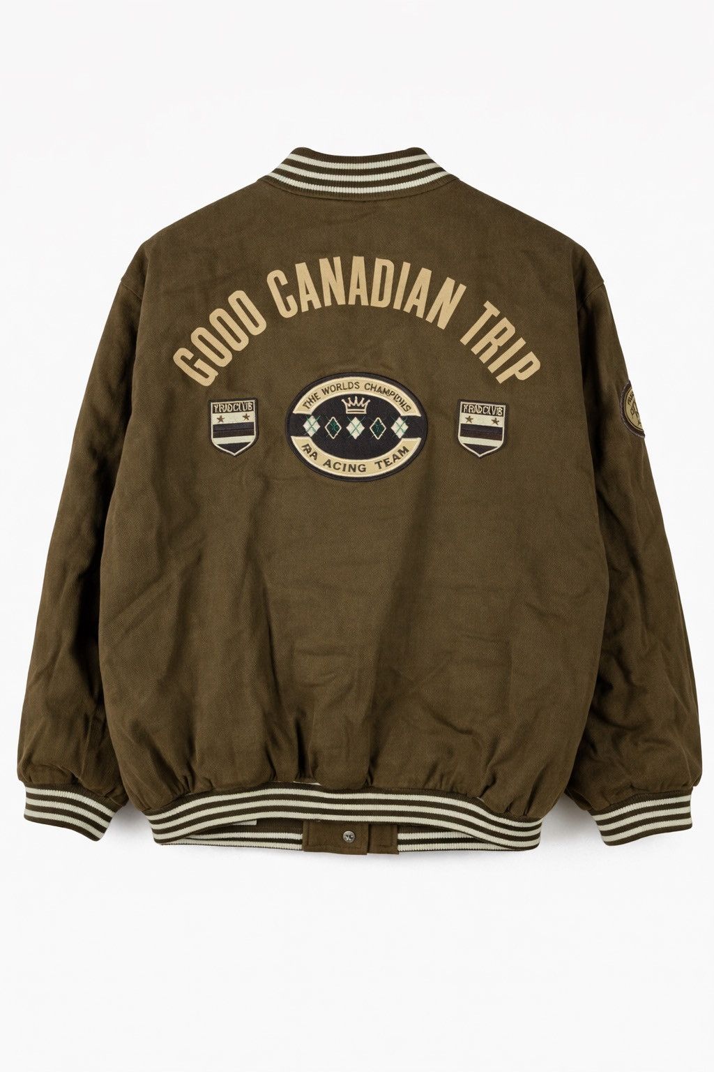 Japanese Brand Vintage SHIELD Good Canadian Trip Varsity Bomber Jacket Size US M / EU 48-50 / 2 - 2 Thumbnail