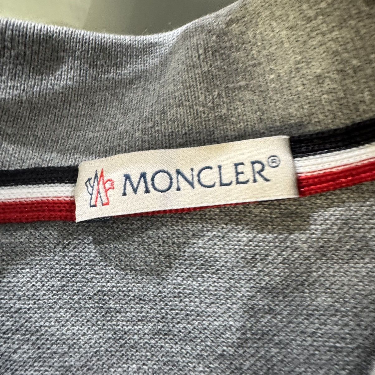 Moncler Moncler classic grey polo shirt Size US XL / EU 56 / 4 - 4 Thumbnail