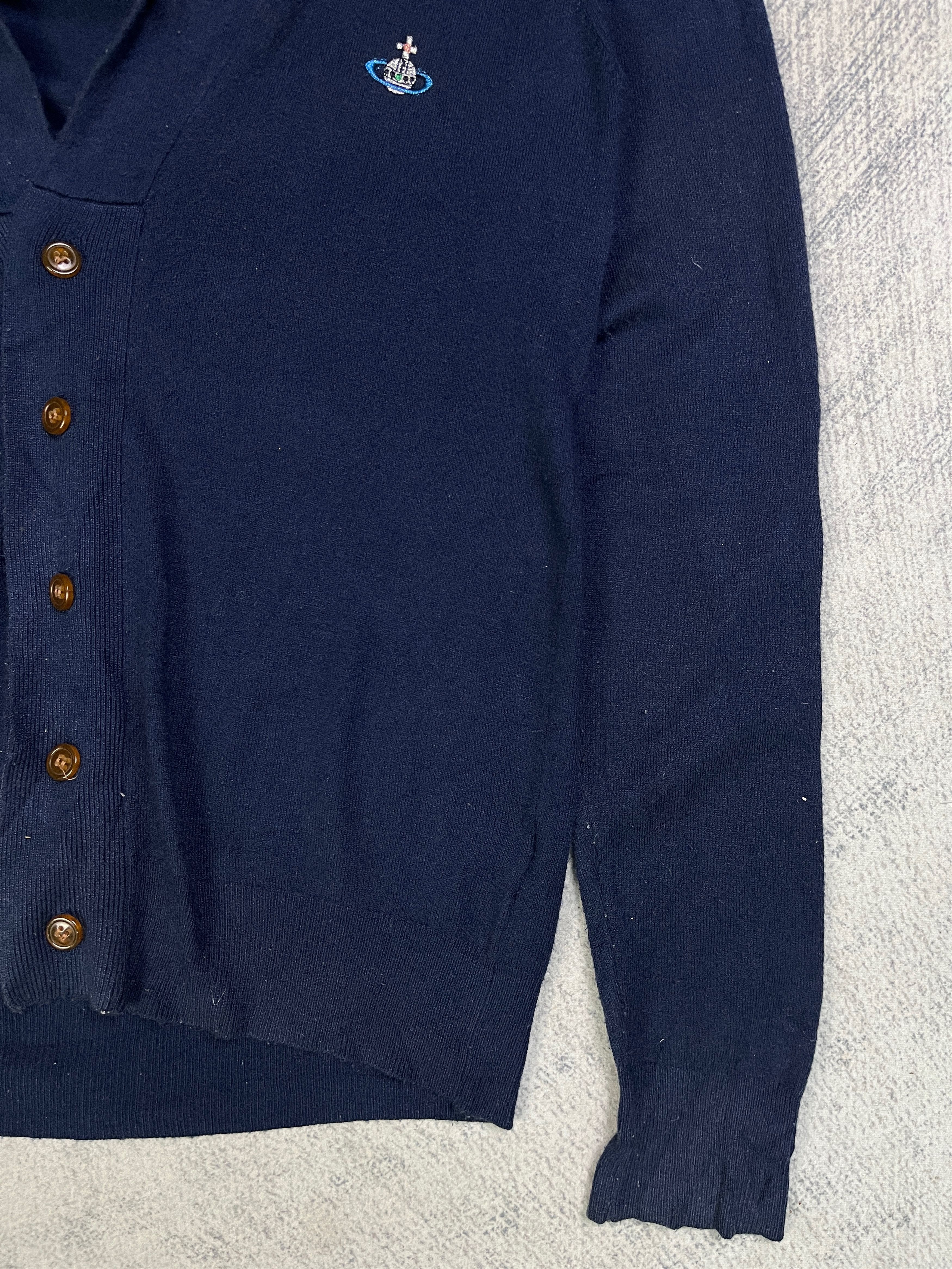 Vivienne Westwood Vivienne Westwood Man Made in Italy Navy Blue Cardigan Size US M / EU 48-50 / 2 - 5 Thumbnail