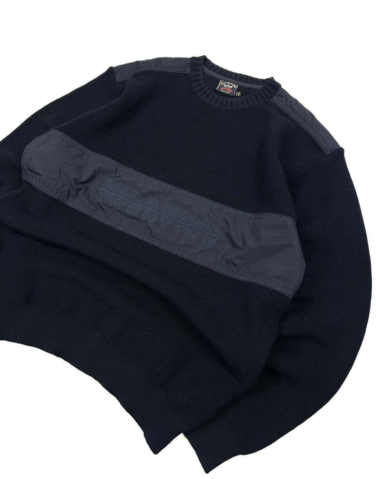 Paul & Shark Luxury Paul & Shark Yachting Knit Wool Sweater Navy Vintage Size US L / EU 52-54 / 3 - 3 Thumbnail