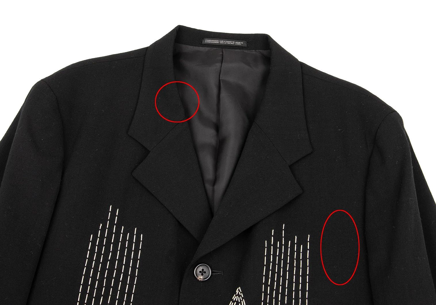 Yohji Yamamoto Yohji Yamamoto Wool Gabardine Jacket Black M Size US M / EU 48-50 / 2 - 2 Thumbnail