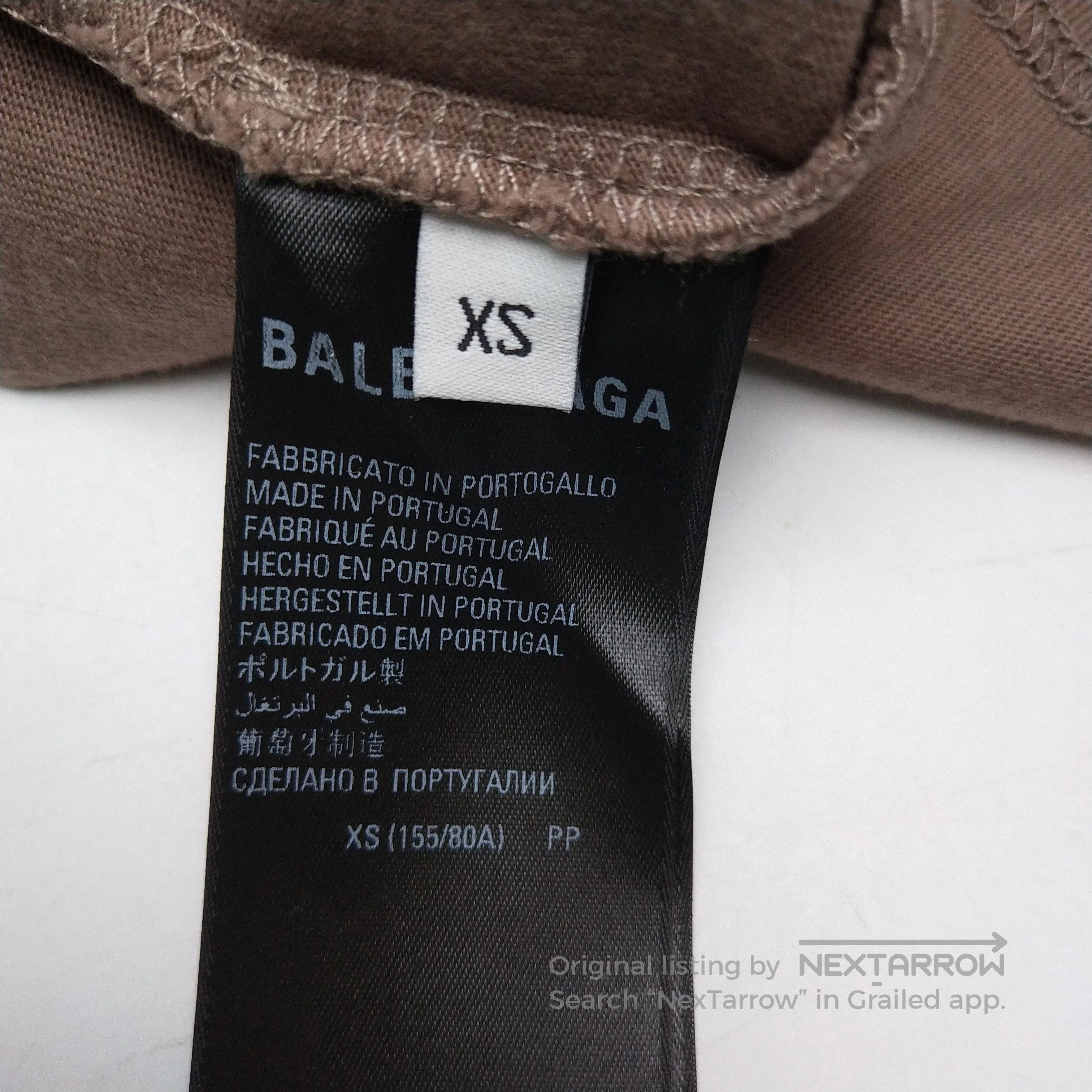 Balenciaga Balenciaga XS Cotton Distressed Logo Crew Neck T. Size XS / US 0-2 / IT 36-38 - 7 Thumbnail