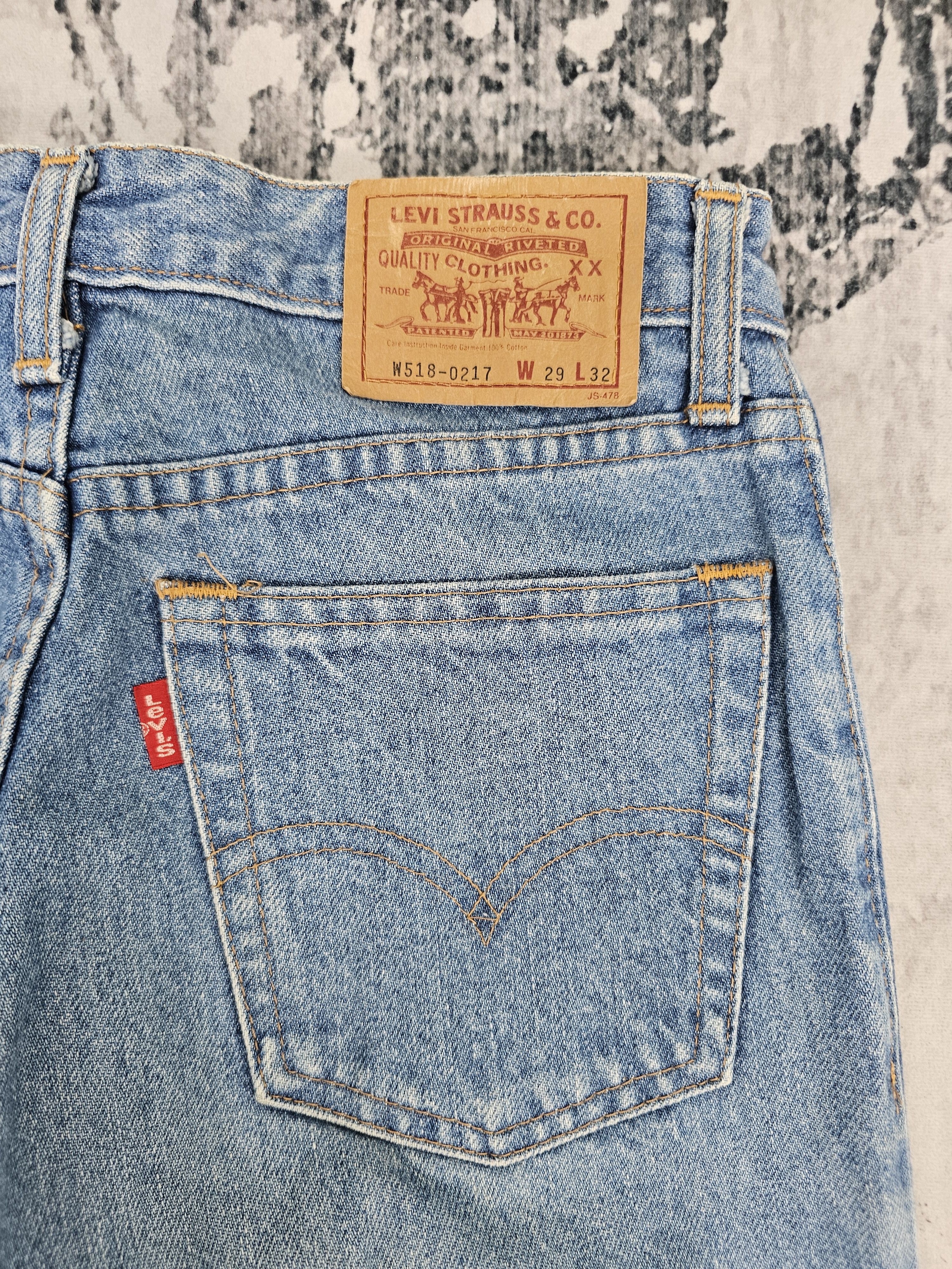 Levi's Vintage Clothing Vtg LEVIS W518-0217 High Rise Blue Jeans L0538 Size 25X29 Size 25" / US 0 / IT 36 - 7 Thumbnail