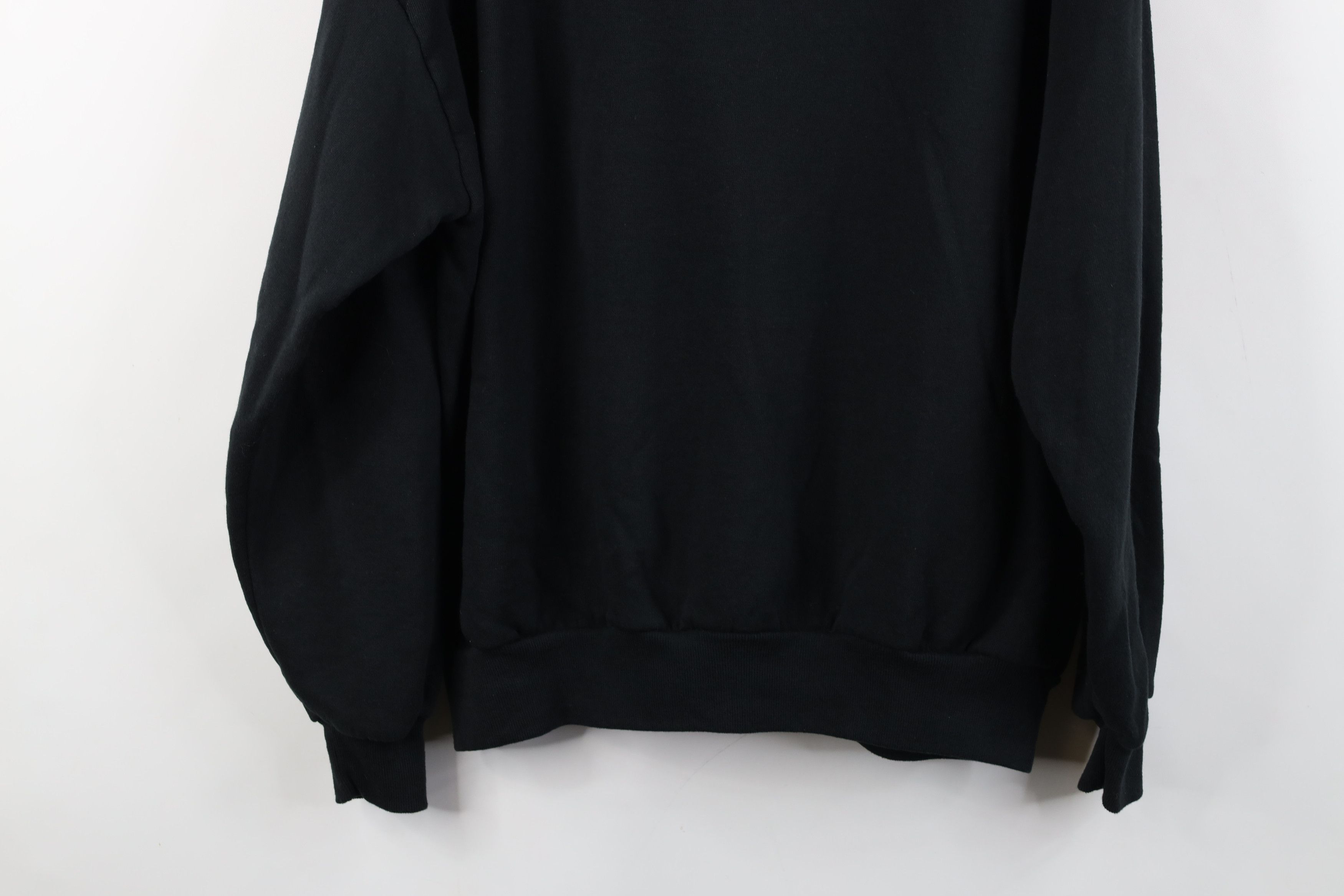Vintage Vintage 90s Streetwear Blank Crewneck Sweatshirt Black USA Size US XL / EU 56 / 4 - 12 Thumbnail