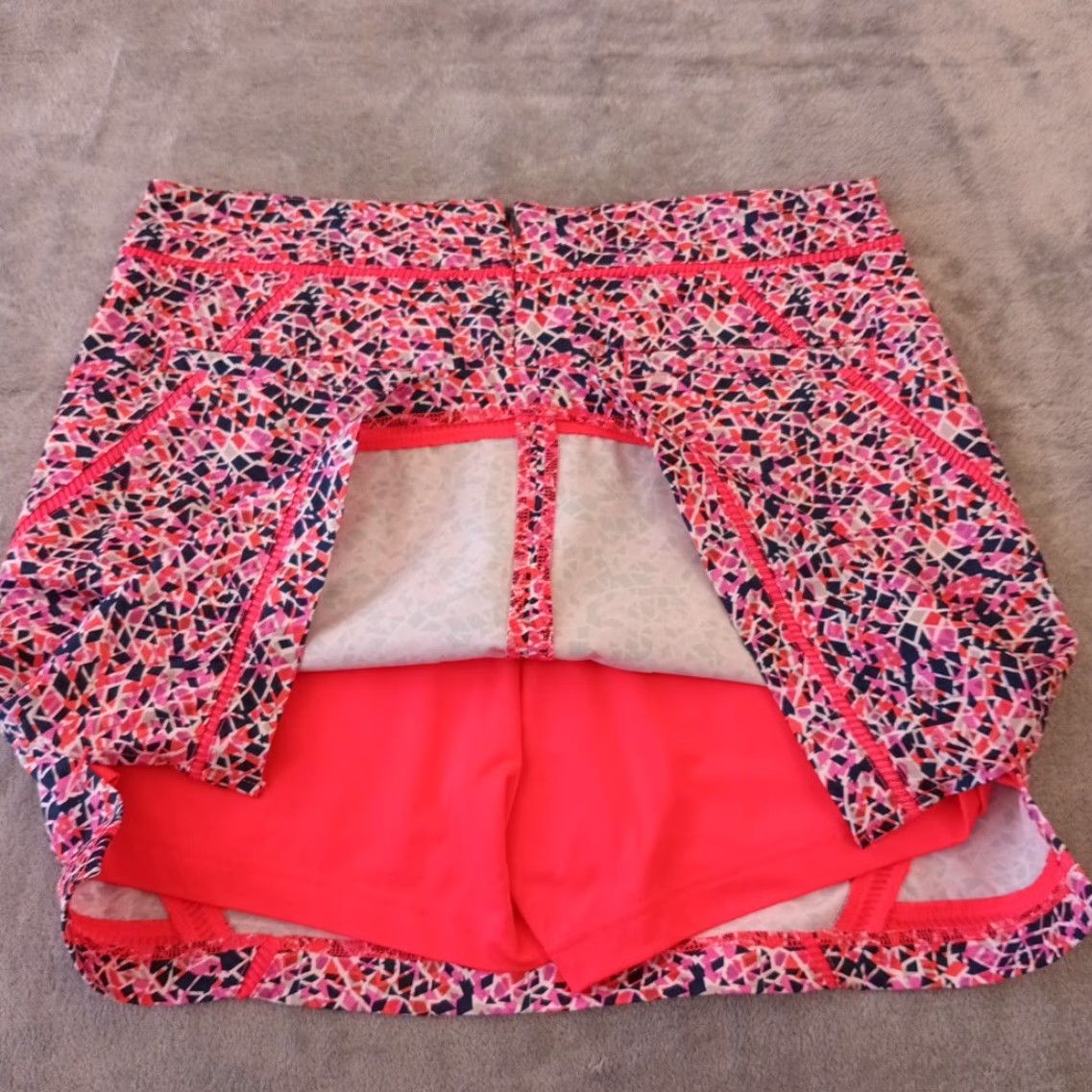 Pinko Lady Hagen Skirt Short Pink Geometric Pockets Zip Size 6 Womens Size 28" / US 6 / IT 42 - 6 Thumbnail