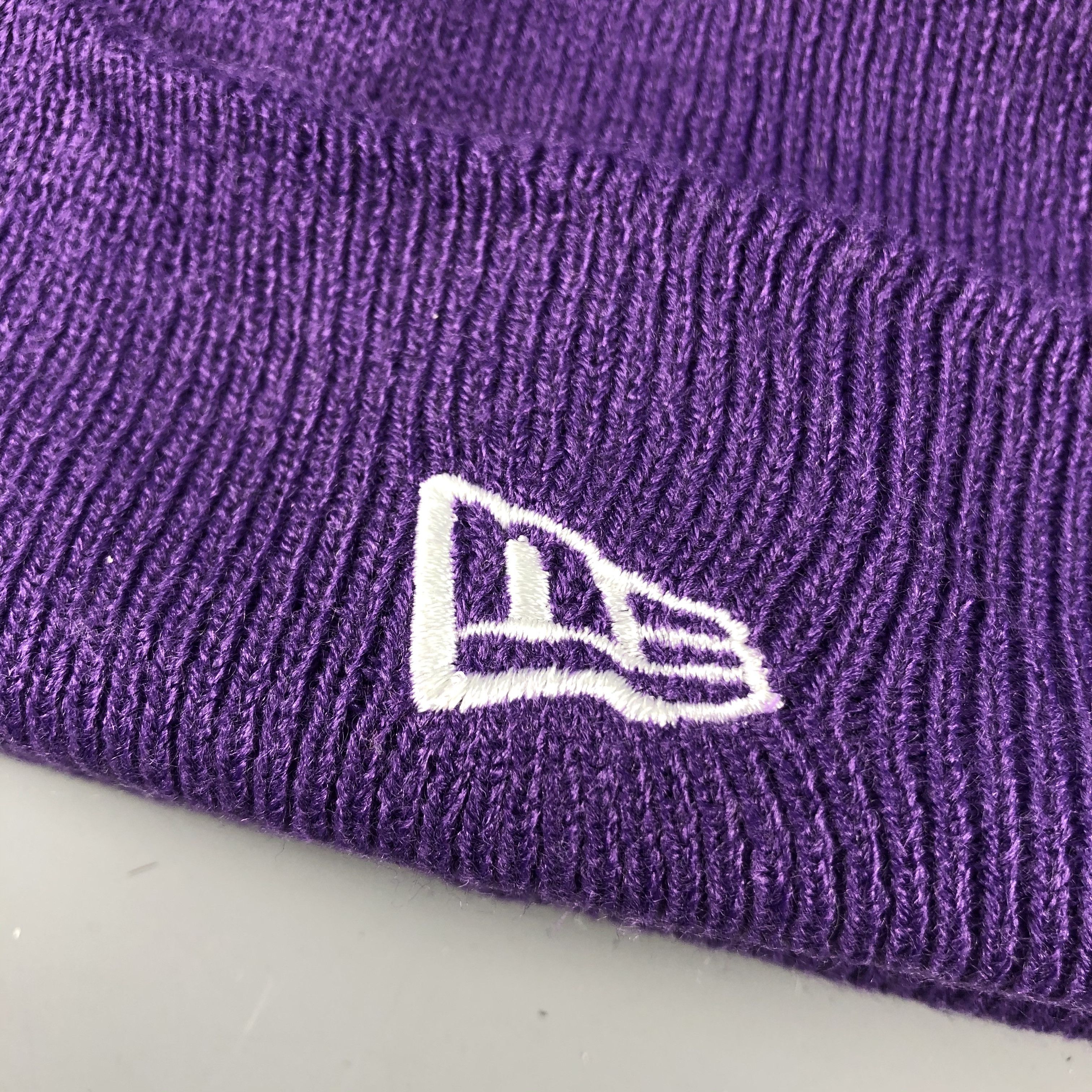 New Era × Vintage New Era Purple Plain Beanie Snow Hat Snow Cap -D847 Size ONE SIZE - 4 Thumbnail