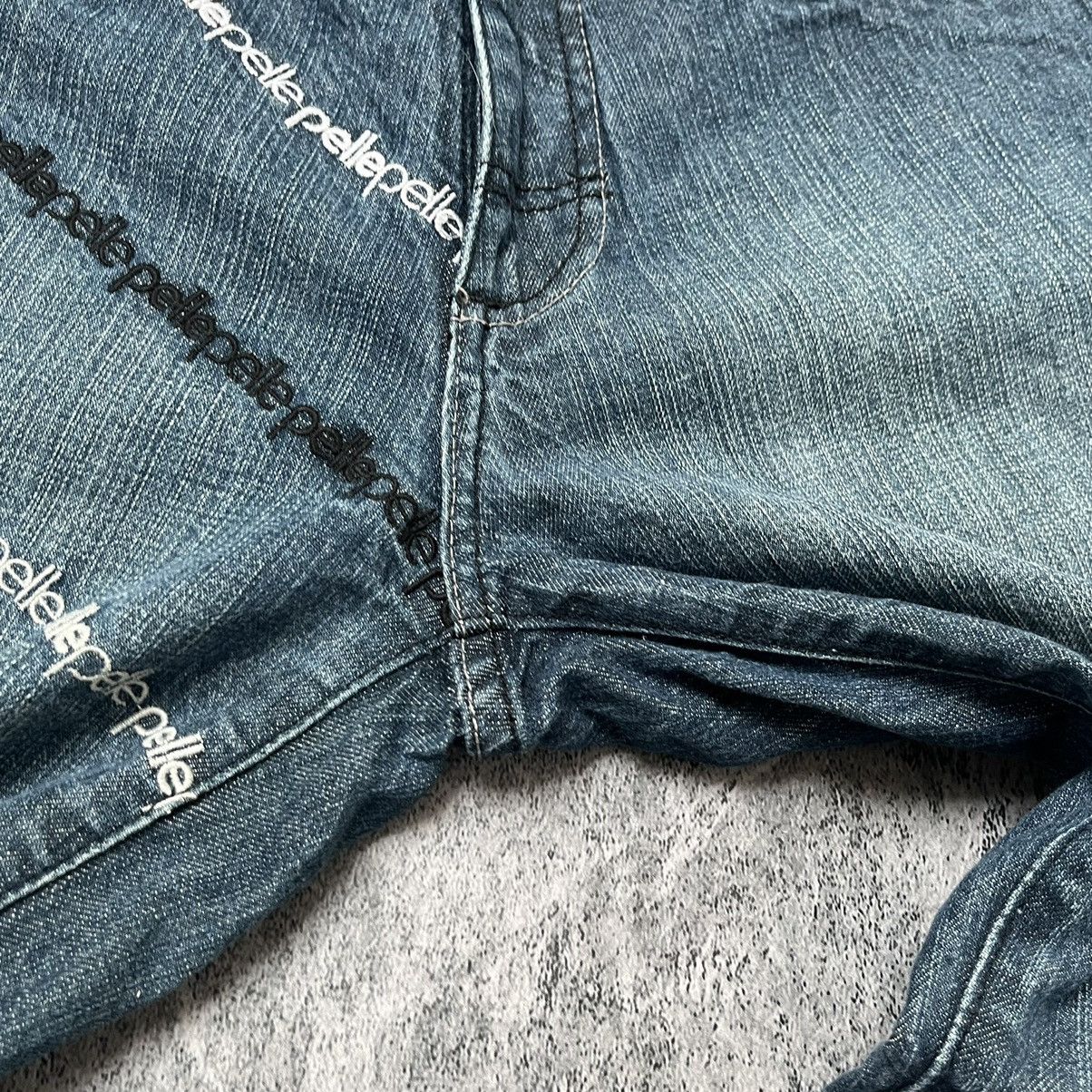 Japanese Brand × Pelle Pelle × Vintage Pelle Pelle Faded Denim Vintage USA Embroidered Logo Pants Size US 29 - 9 Thumbnail