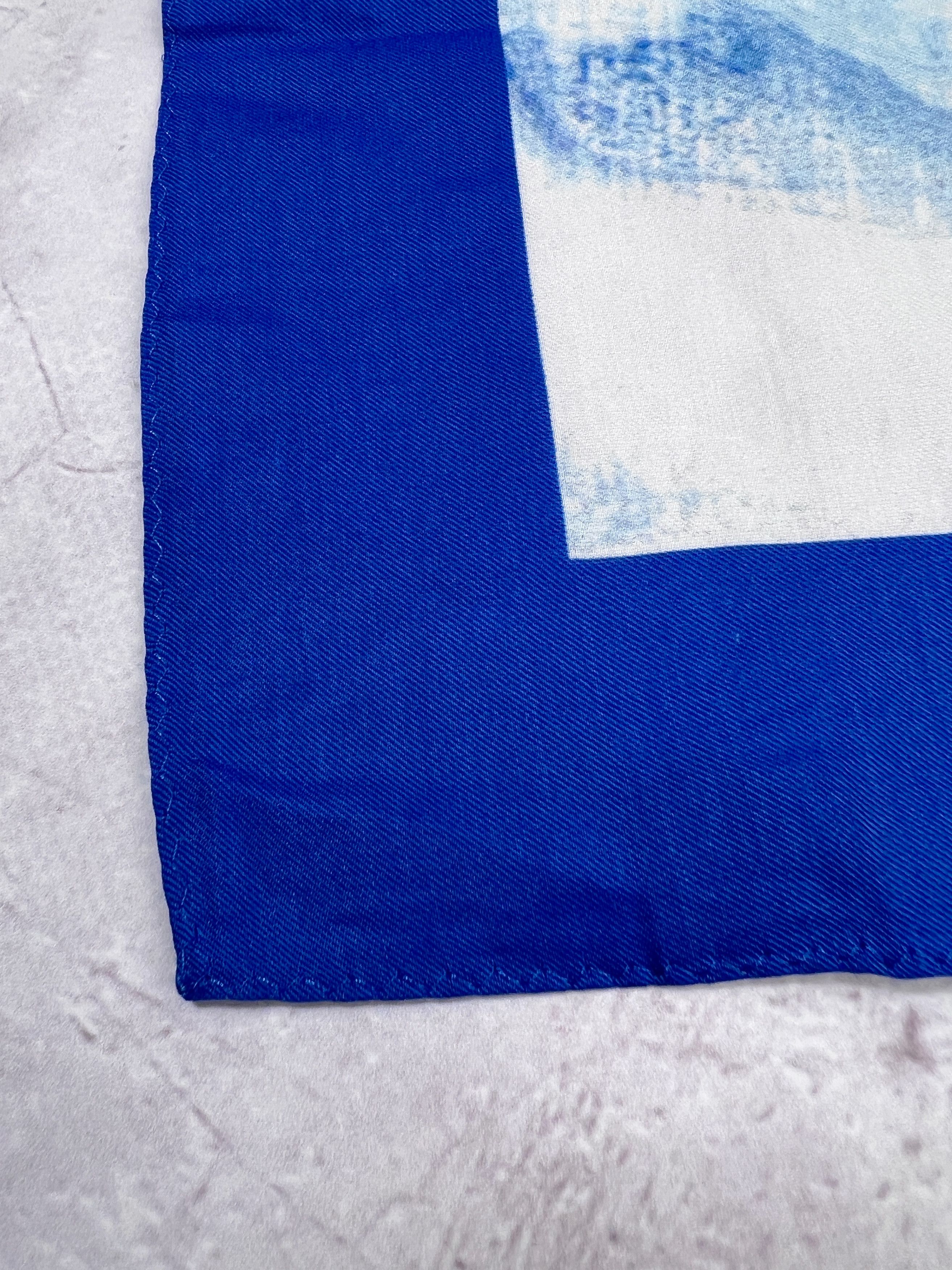 Designer × Jacob Cohen Jacob Cohen Square Scarf Ocean Sea Cotton & Silk Size ONE SIZE - 9 Thumbnail