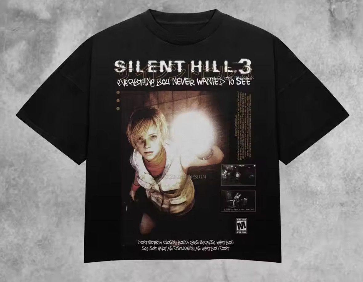 Japanese Brand Street Horror Game Retro Silent Hill 3 Heavyweight T-Shirt Size US M / EU 48-50 / 2 - 1 Thumbnail