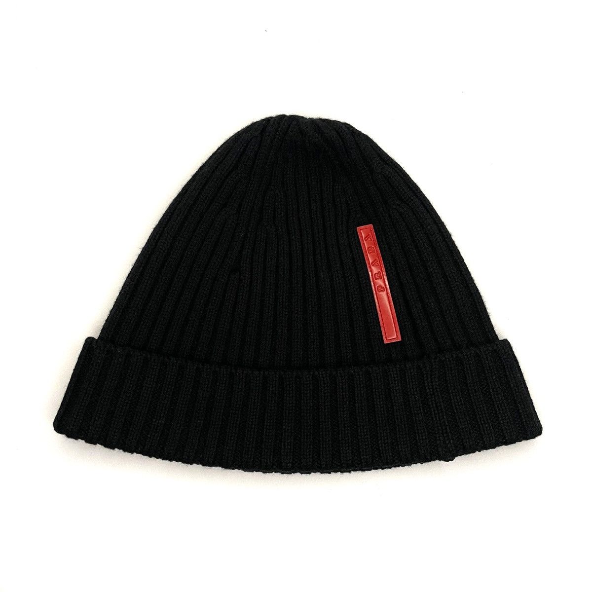 美品 00s PRADA SPORTS WOOL LOGO BEANIE Prada Prada Sport 00s Beanie Wool Hat Red Label Logo | Grailed