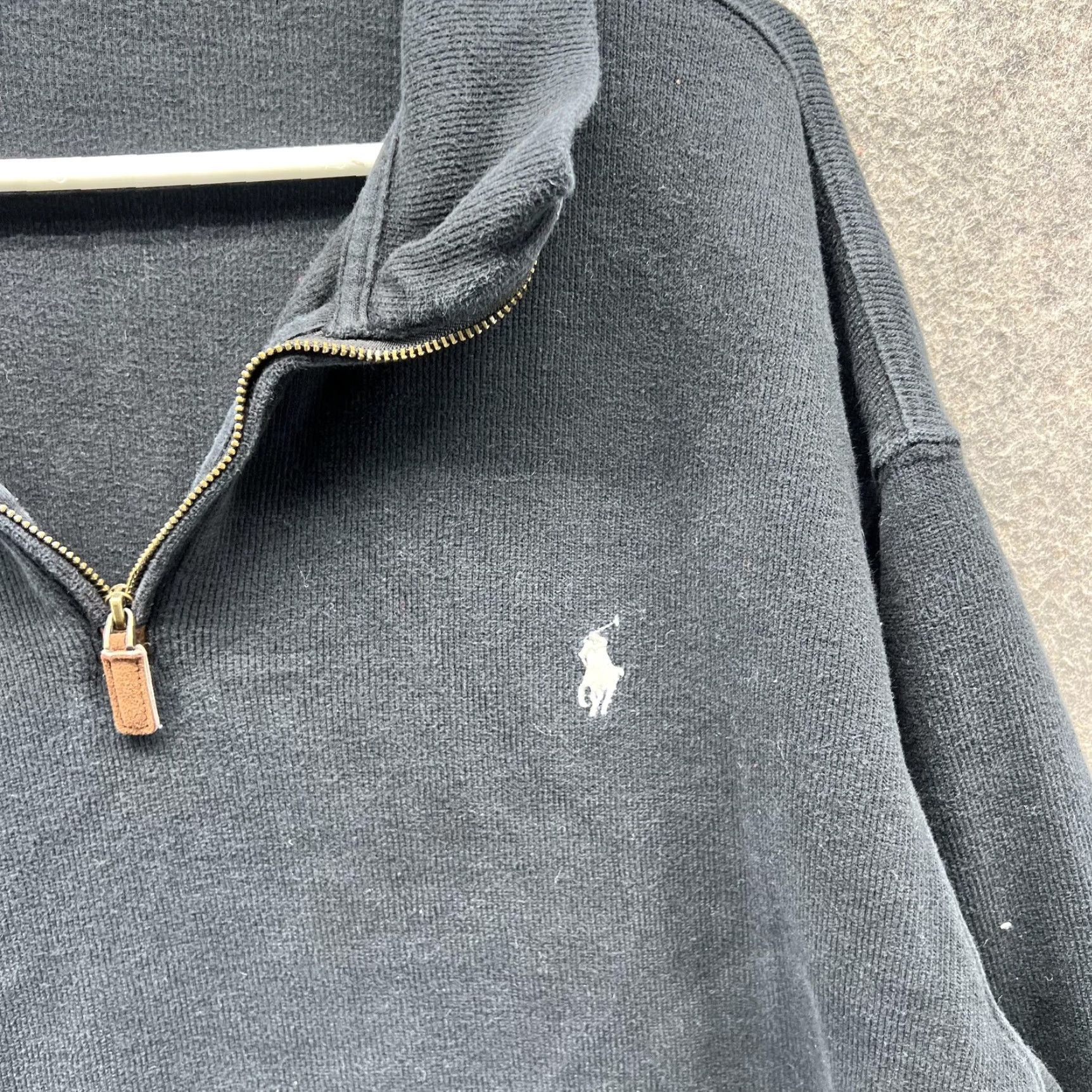 Polo Ralph Lauren Polo Ralph Lauren Sweater Mens 2XL Black Quarter Zip Collared Pullover Knit Size US XXL / EU 58 / 5 - 4 Thumbnail