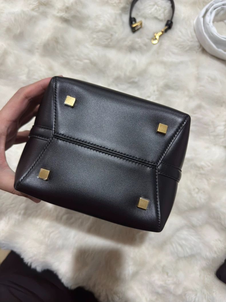 Saint Laurent Paris Saint Laurent Paris Small black gold cowhide bucket hobo b Size ONE SIZE - 4 Thumbnail