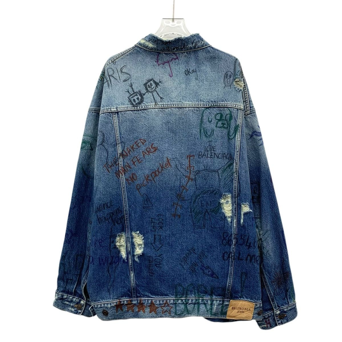 Balenciaga Balenciaga navy blue monogrammed cotton denim jacket Size M / US 6-8 / IT 42-44 - 2 Thumbnail