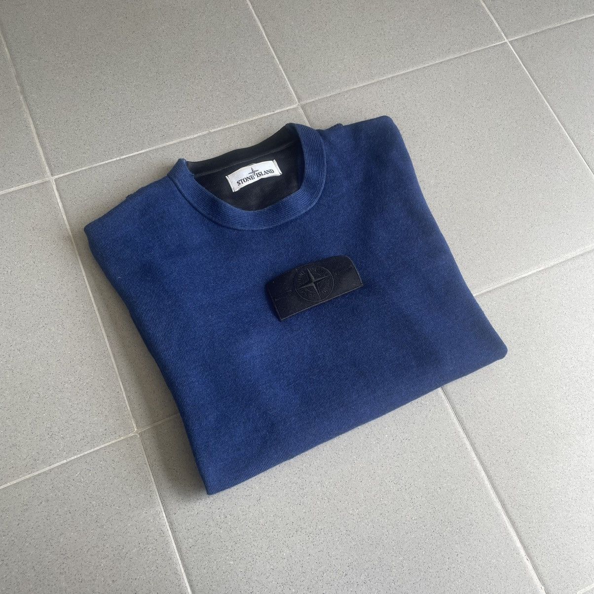Stone Island × Vintage Stone Island Airbrush Wool Longsleeve Navy Blue L Sweatshirt Size US L / EU 52-54 / 3 - 2 Thumbnail