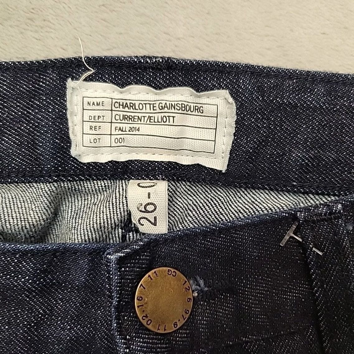 Vintage Current/Elliott Charlotte Gainsbourg Jeans Men 26 Blue Slim Straight Made In USA Size US 26 / EU 42 - 4 Thumbnail