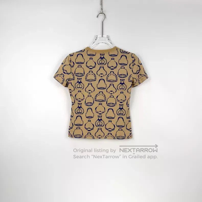 Hermes Hermes Khaki Full Pattern Short Sleeve Size XS / US 0-2 / IT 36-38 - 4 Thumbnail