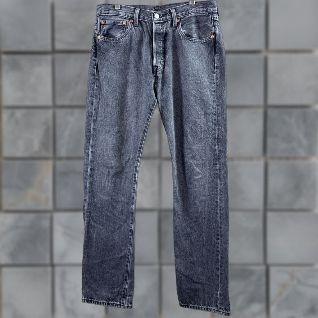Levi's Levi's 501 Jeans Mens 32x32 Black Faded Pant Button Fly Big E Modern (Tag32x34) Size US 32 / EU 48 - 1 Thumbnail