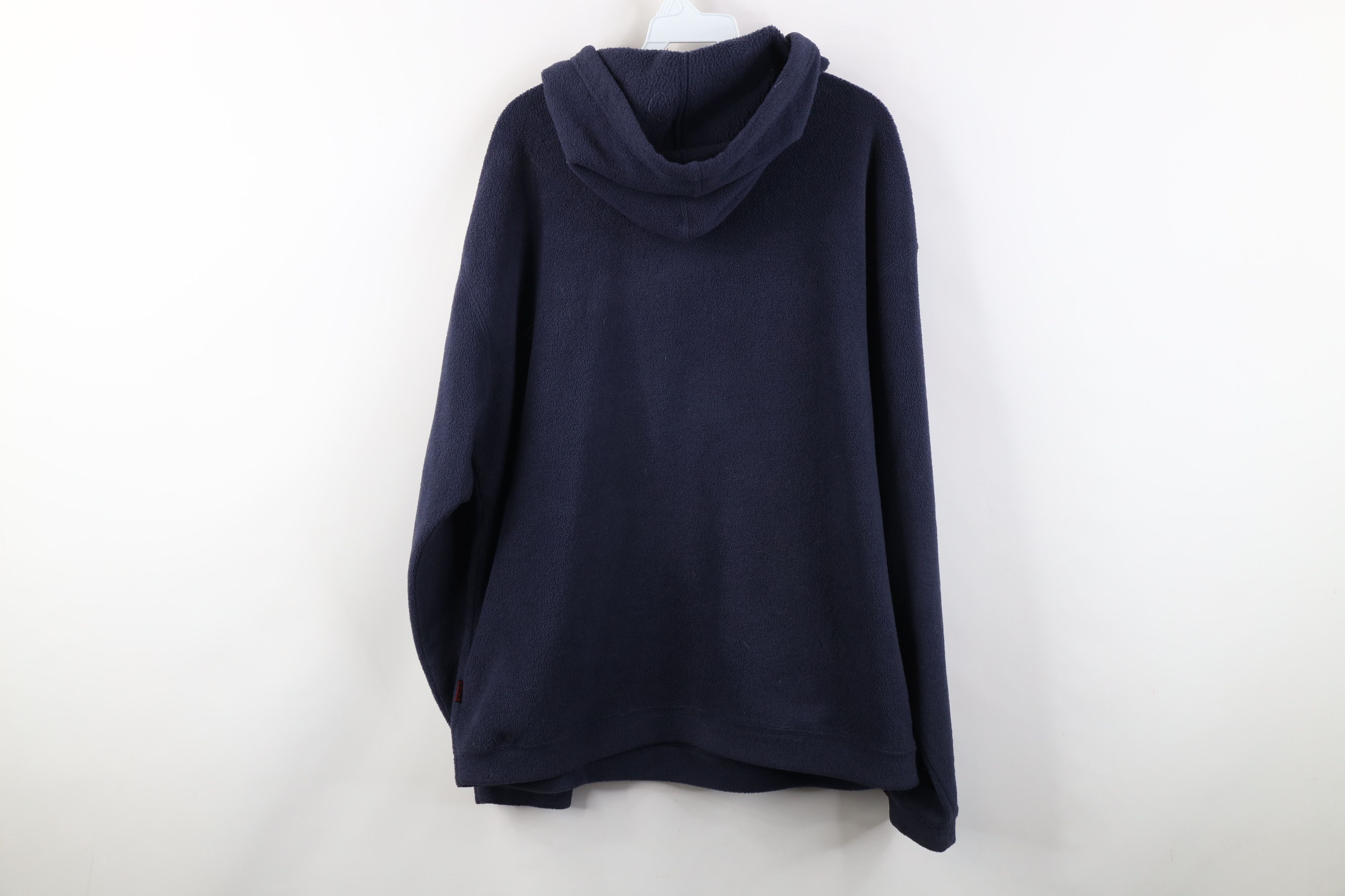 Woolrich Woolen Mills Vintage 90s Woolrich Blank Fleece Hoodie Sweatshirt Blue Size US L / EU 52-54 / 3 - 11 Thumbnail