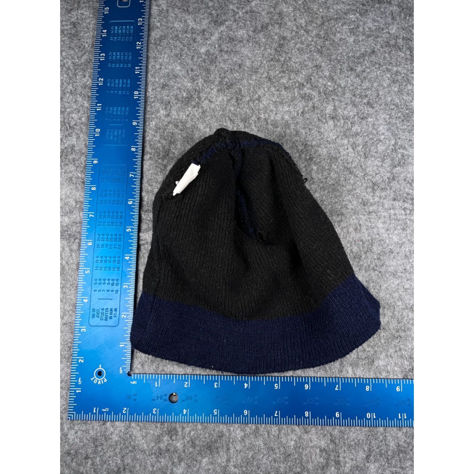 Vintage Gold Medal Beanie Adult One Size Blue Stripe Knit Acrylic Lined Hat Mens 90s Outdoor Ski Size ONE SIZE - 5 Thumbnail