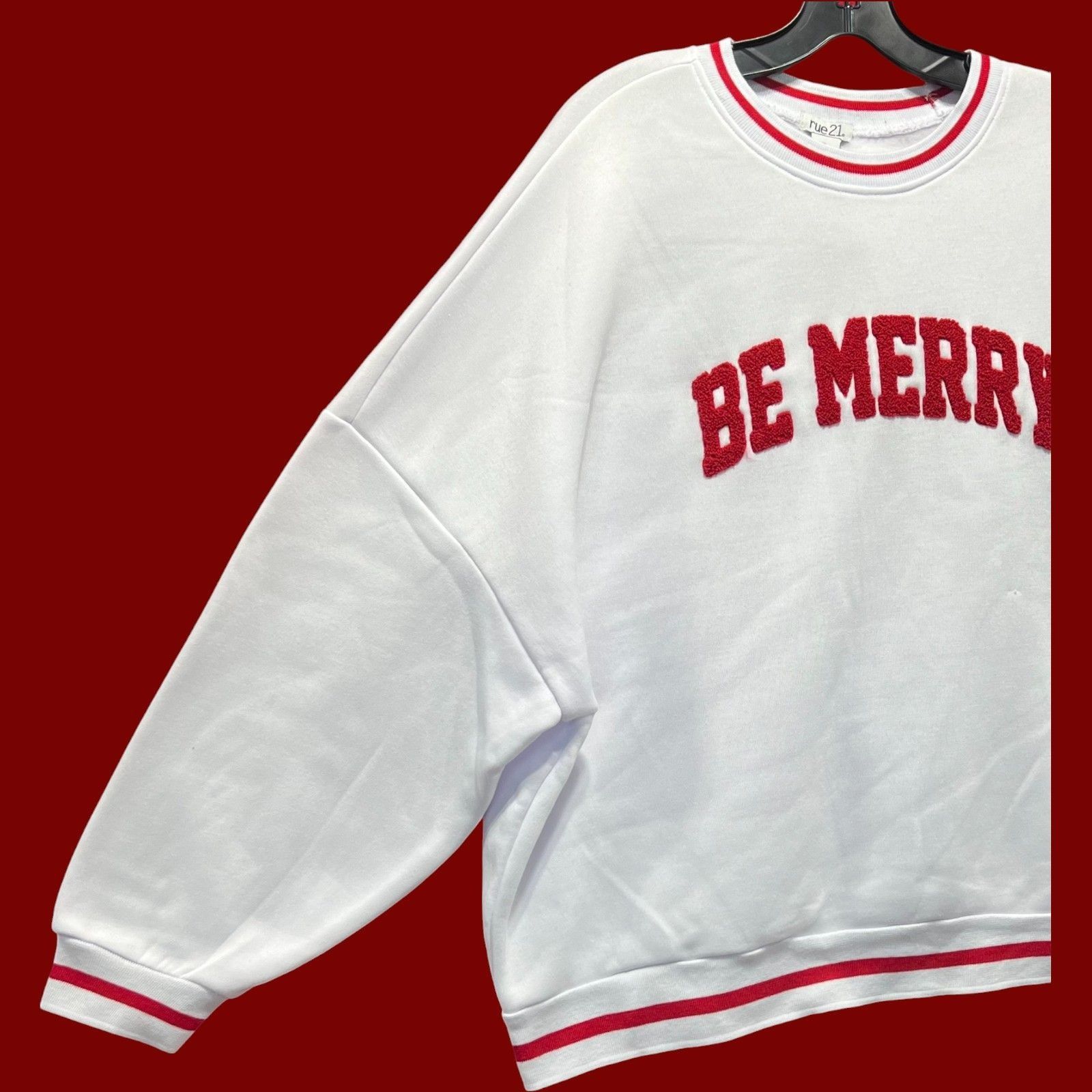 rue21 Rue 21 - Men's Long Sleeve Sweatshirt - White - Extra Large Size US XL / EU 56 / 4 - 12 Thumbnail