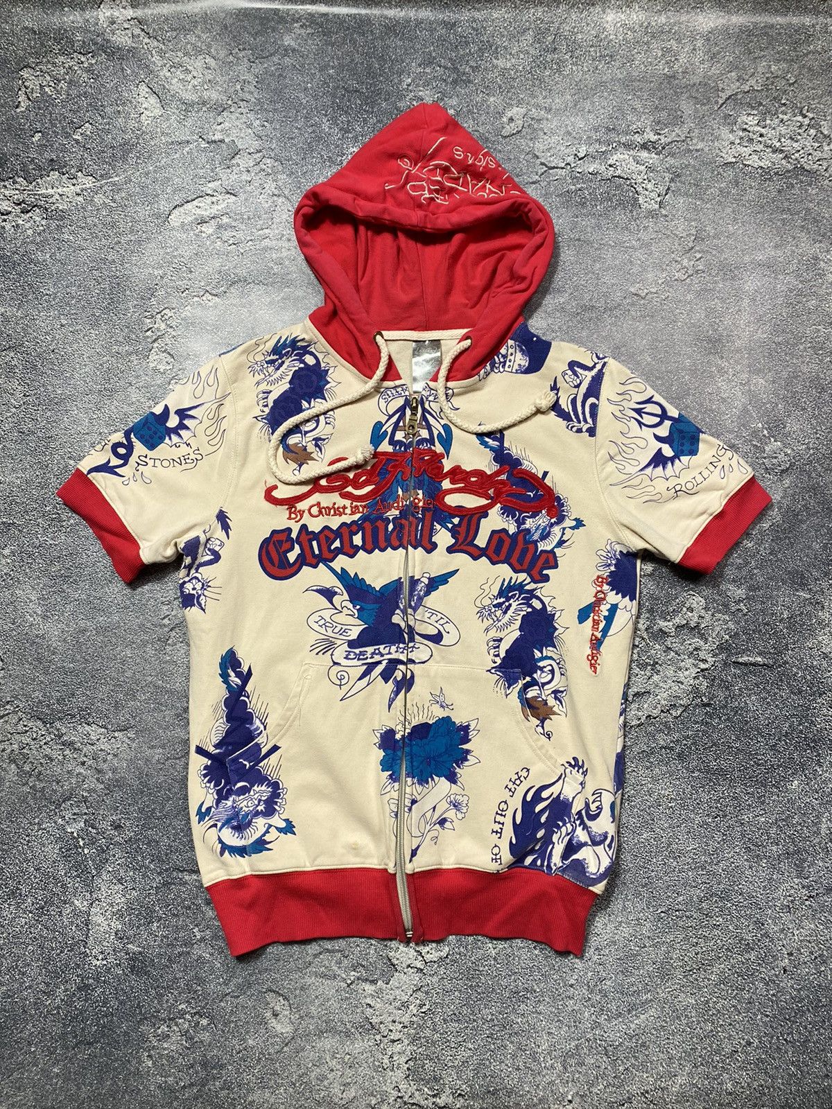 Christian Audigier × Ed Hardy Vintage ED HARDY by Christian Audigier shirt hoodie Size L / US 10 / IT 46 - 1 Thumbnail