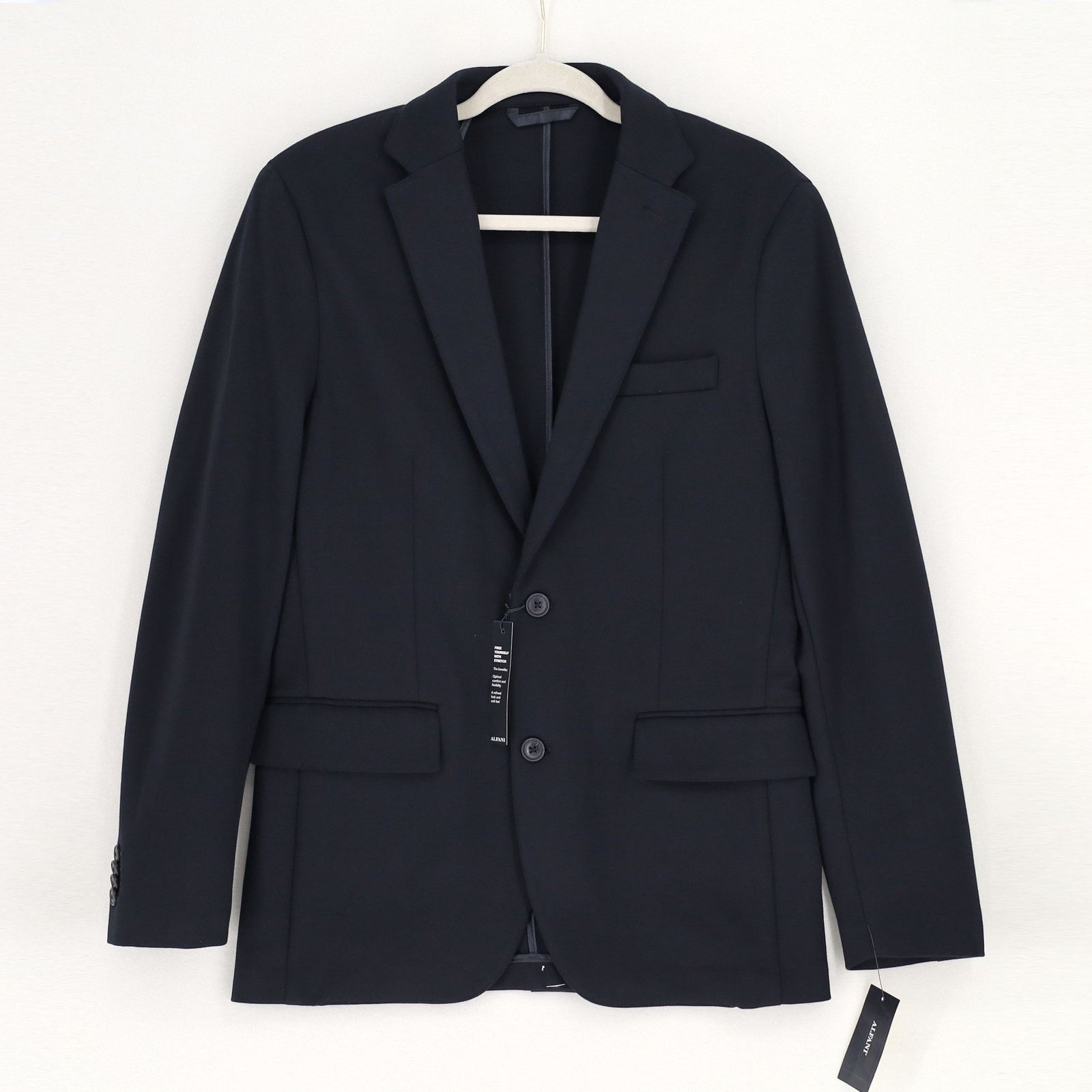Alfani Alfani Men's Black Knit Stretch Modern Suit Jacket Size S Size 38S - 1 Thumbnail