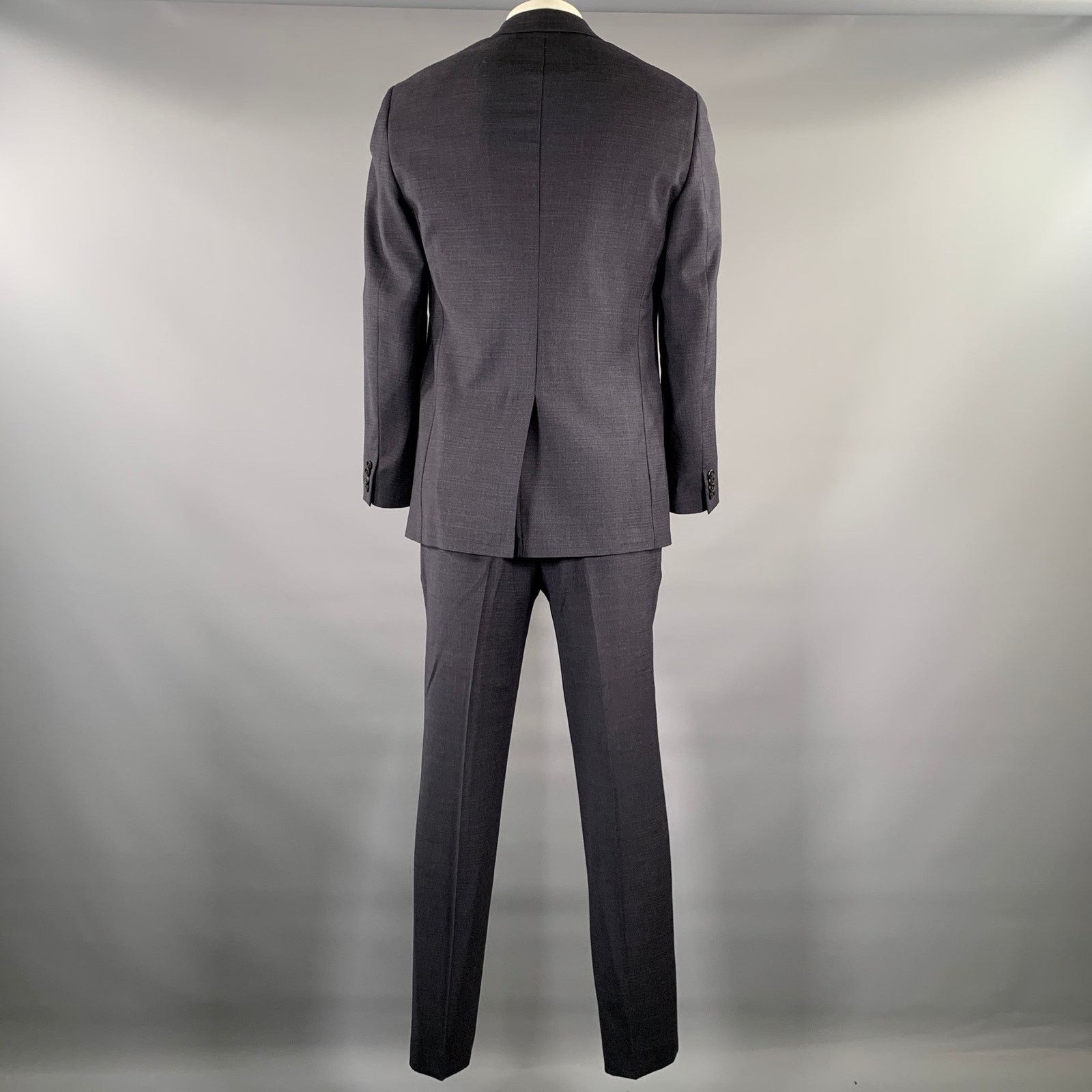 Theory THEORY Size 42 Navy Heather Wool Blend Notch Lapel Suit Size 42L - 3 Thumbnail