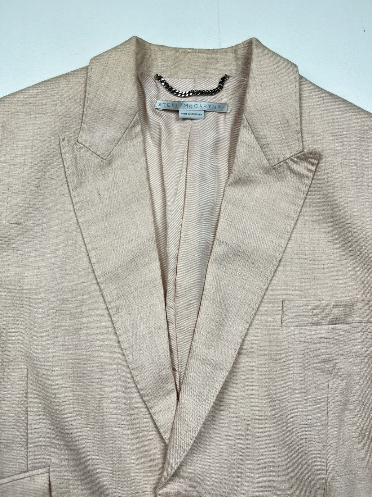 Stella McCartney Stella McCartney 2018 Viscose-Linen Tailored Blazer Size XXS / US 00 / IT 34 - 9 Thumbnail