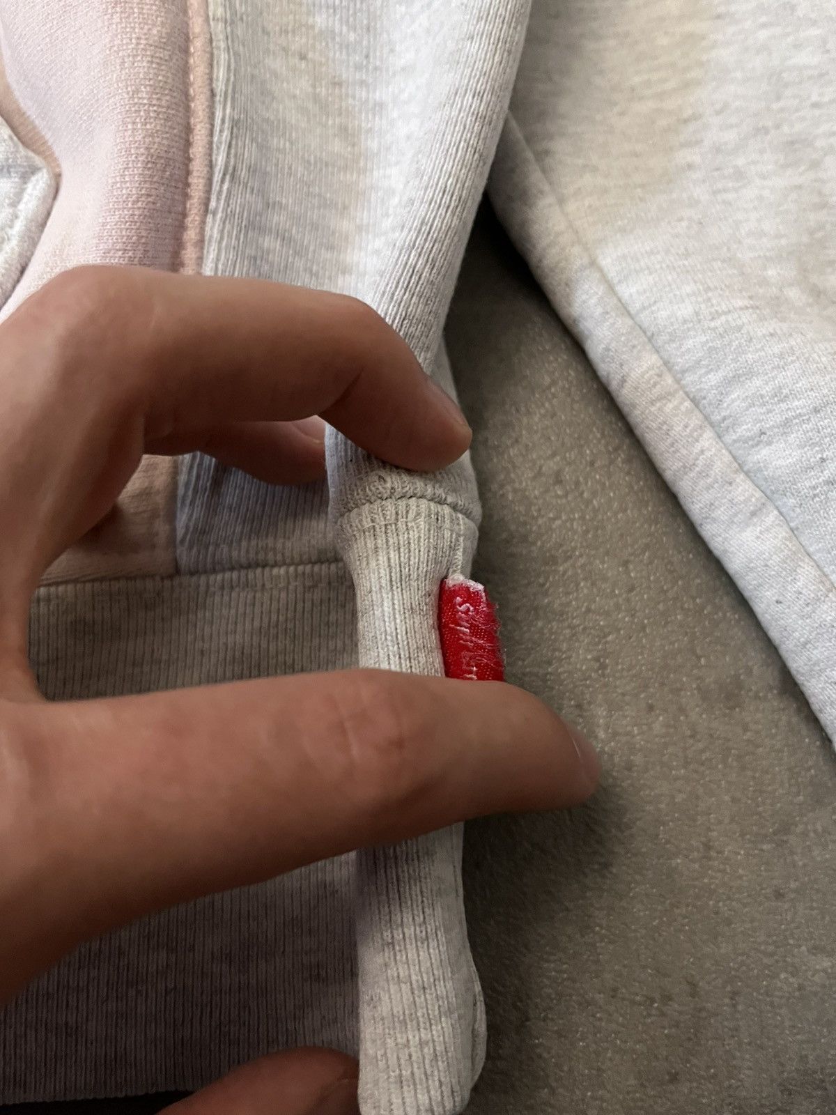 Supreme Supreme F/W 2017 Split English logo hoodie pink grey Size US M / EU 48-50 / 2 - 8 Thumbnail