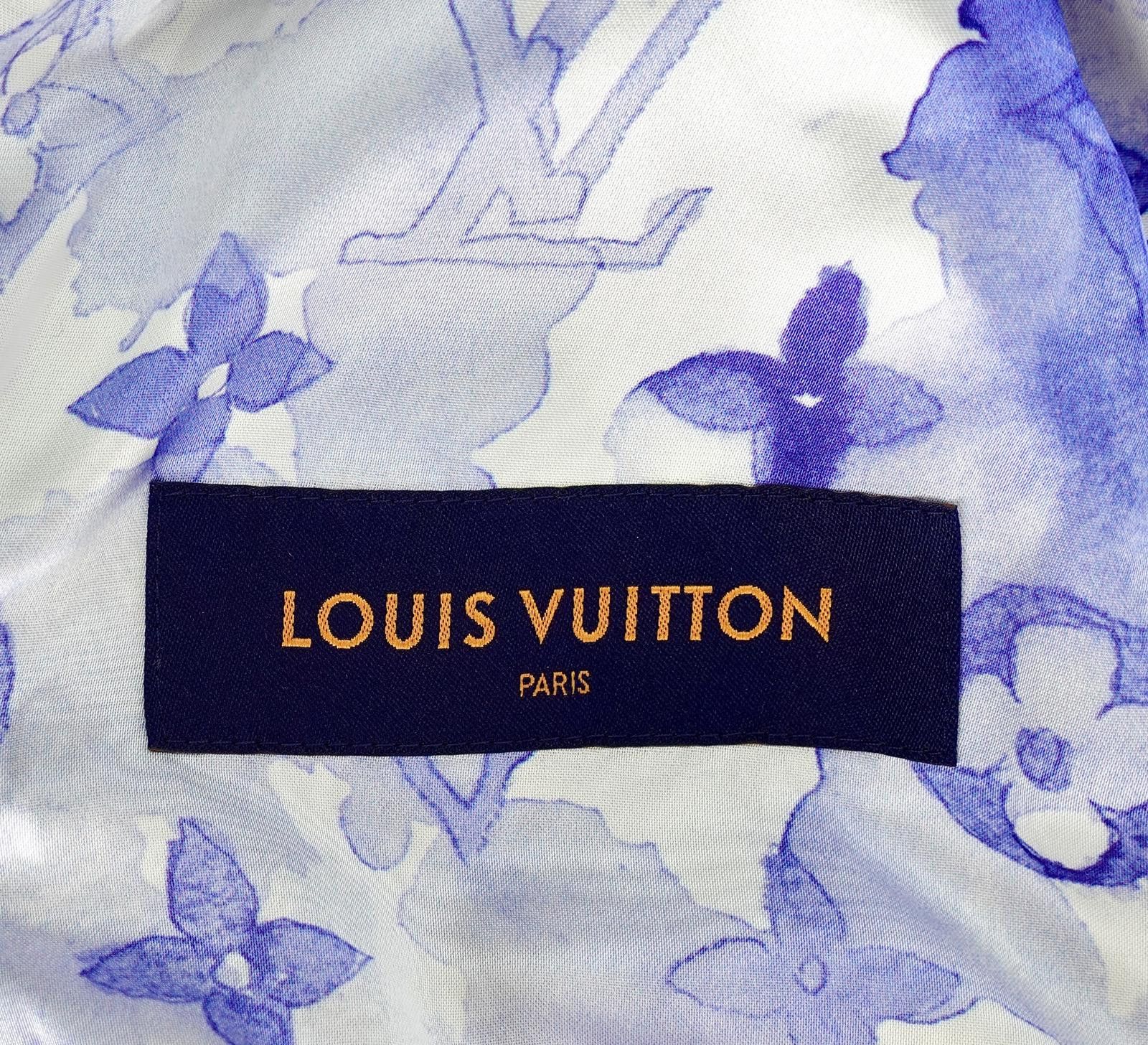 Louis Vuitton Louis Vuitton Monogram Denim Varsity Jacket in Navy Blue Size ONE SIZE - 6 Thumbnail