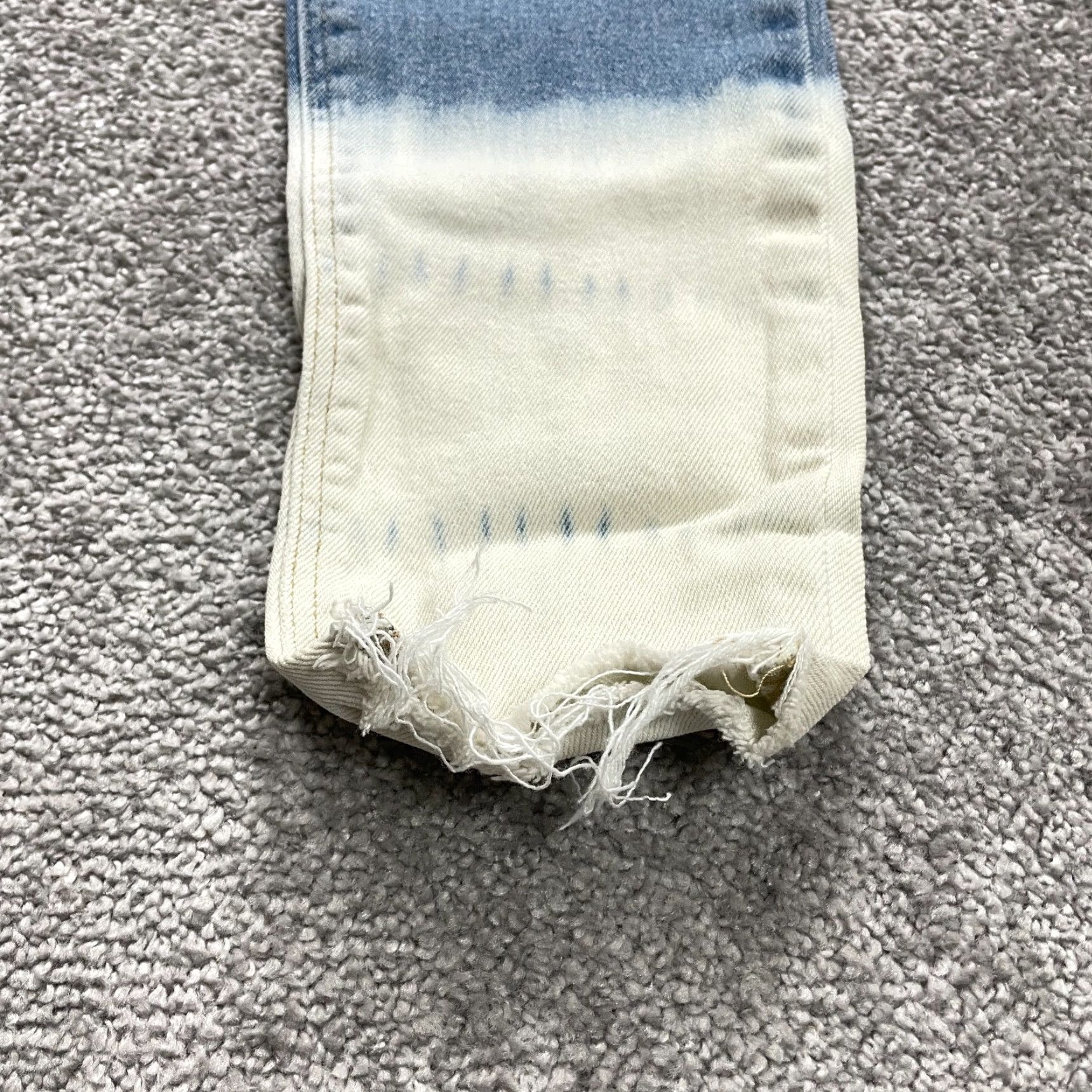 Old Navy VINTAGE Old Navy Rockstar Super Skinny Denim Jeans Womens Size 2 Blue Mid Rise Raw Hem 27x27 Size 26" / US 2 / IT 38 - 5 Thumbnail