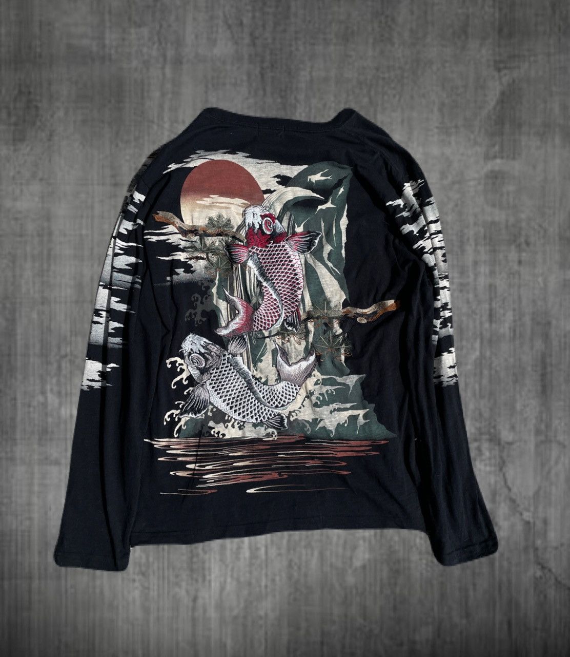 Japanese Brand 2000s Japanese Sukajan Yakuza Embroidery Long Sleeve Tee Size US XL / EU 56 / 4 - 1 Thumbnail