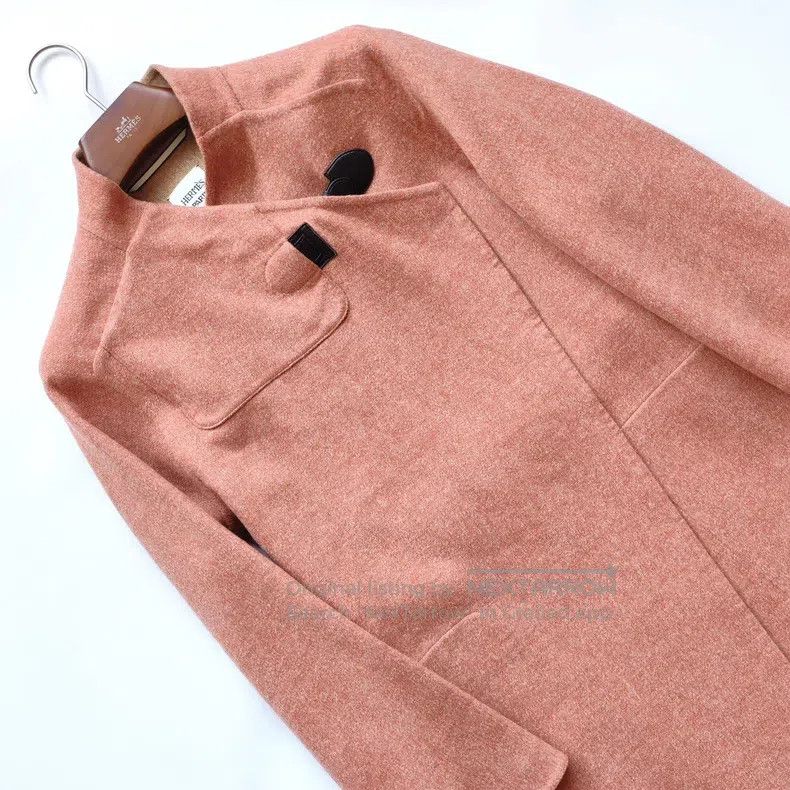 Hermes Hermes Nude Pink Double-faced Cashmere Long Coat Size XS / US 0-2 / IT 36-38 - 3 Thumbnail