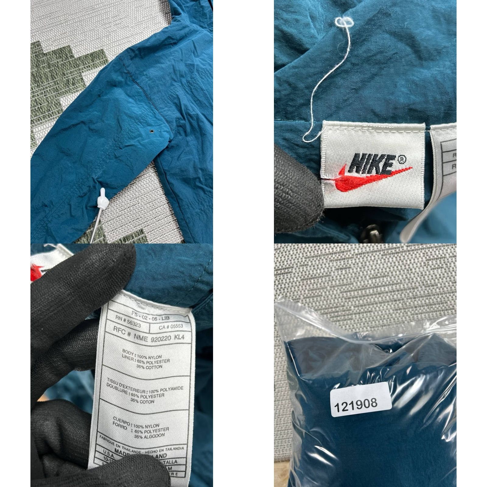 Nike VINTAGE Nike Windbreaker Jacket Womens 10 Blue Nylon Embroidered Logo Full Zip Size L / US 10 / IT 46 - 8 Thumbnail