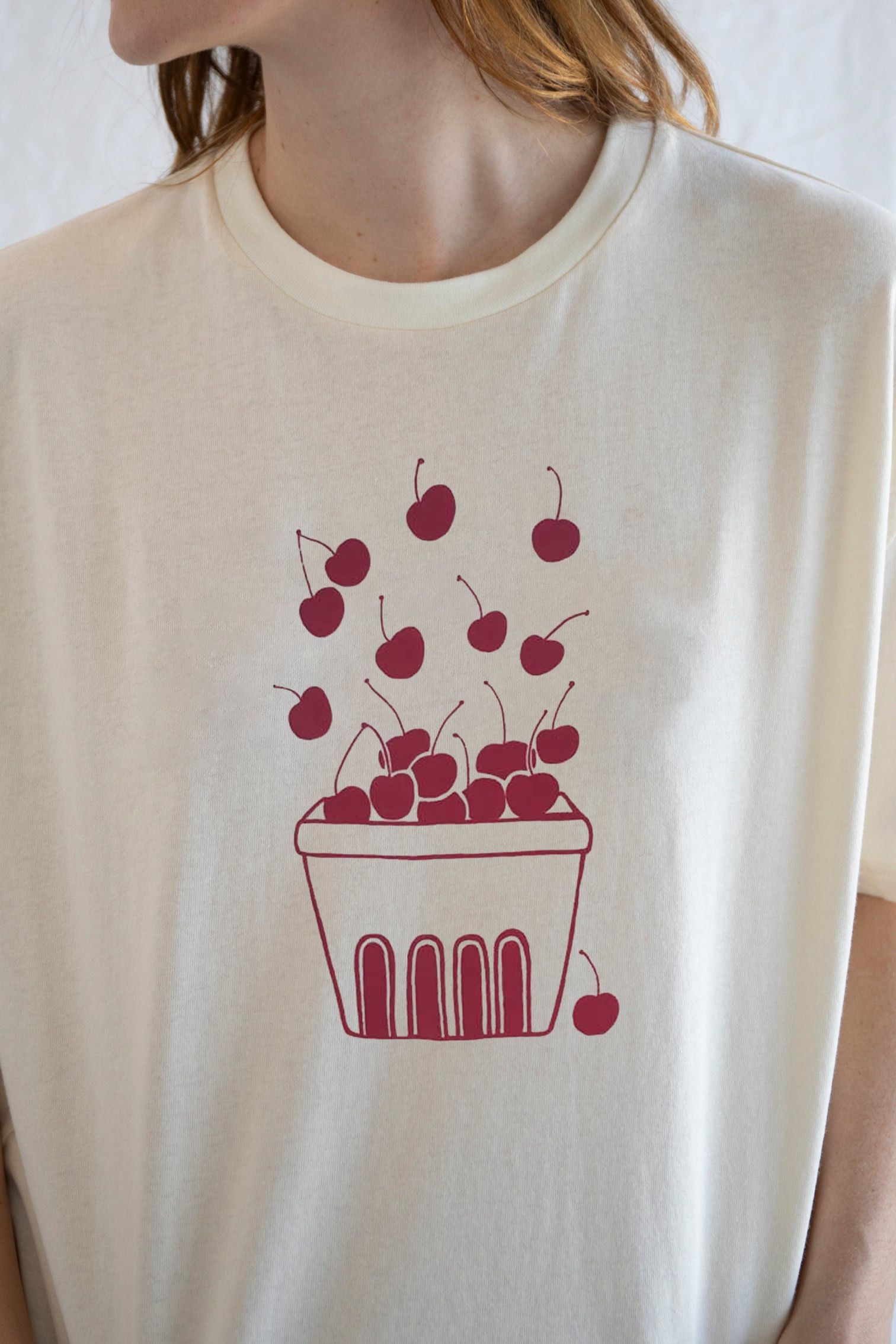 Designer × The Unbranded Brand Cherry Shirt, Fruit Shirt, Food Shirt, Screen T Shirt Size US L / EU 52-54 / 3 - 2 Thumbnail