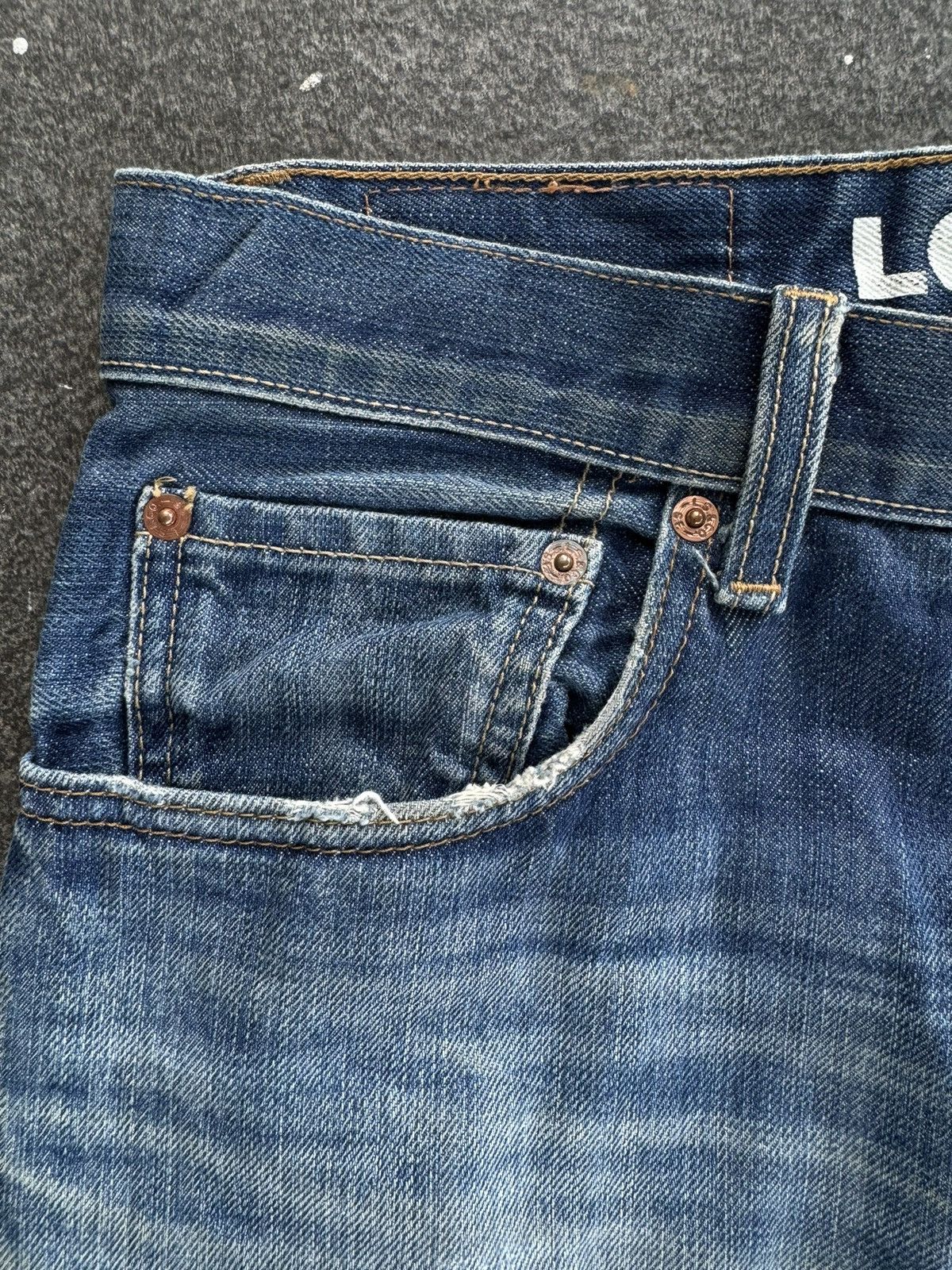 If Six Was Nine 💸LASTDROP💸 Vintage Levis 502 Distressed Ripped Denim Jeans Size US 34 / EU 50 - 6 Thumbnail
