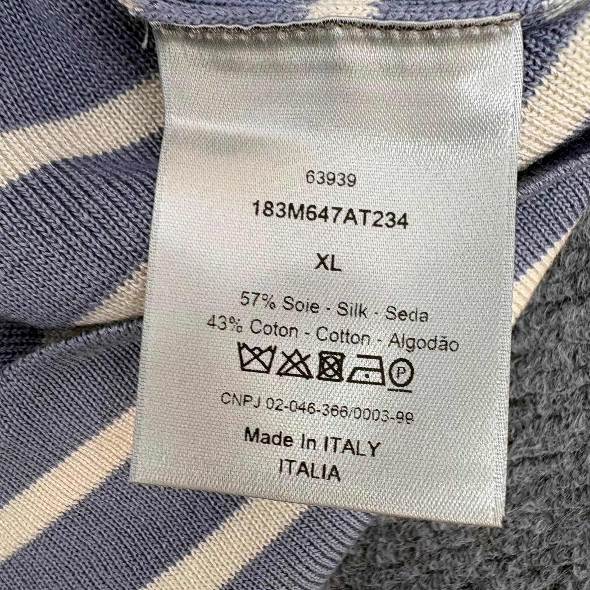 Dior Dior Stripe Logo Short XL Silk/Cotton Near New Italian Size US XL / EU 56 / 4 - 6 Thumbnail