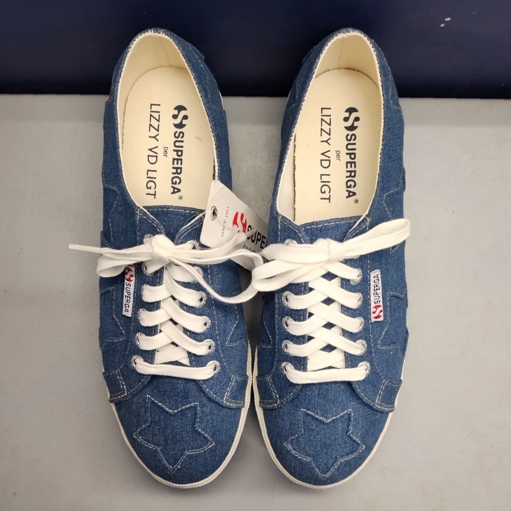 Superga Superga Lizzy VD Ligt Platform Sneakers Womens US 9.5 Multicolor Denim Lace Up WW9.5? NWOB Size US 10 / IT 40 - 6 Thumbnail