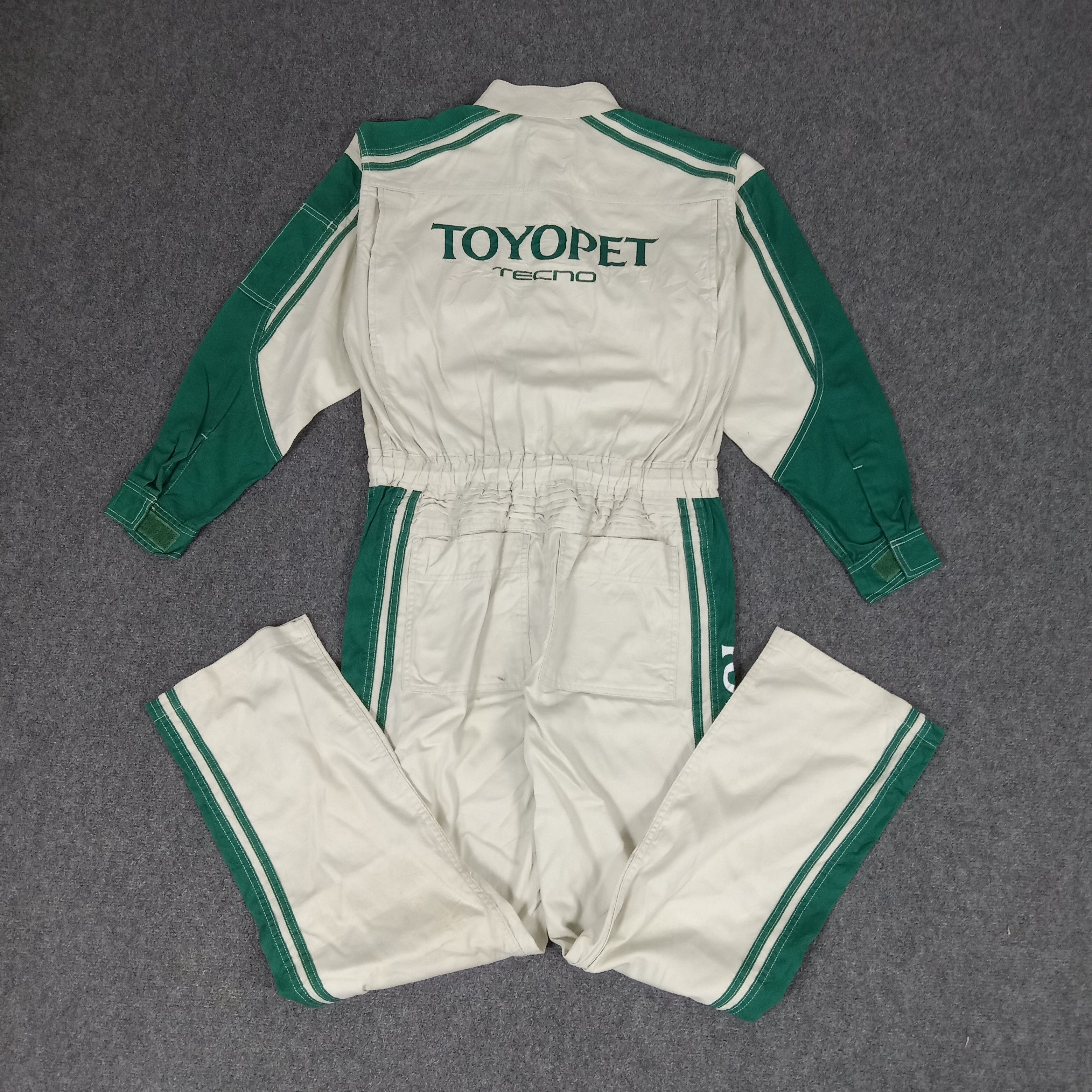 Japanese Brand × Vintage Toyopet Tecno Japanese Racing Team Coverall Jacket Size US S / EU 44-46 / 1 - 1 Thumbnail