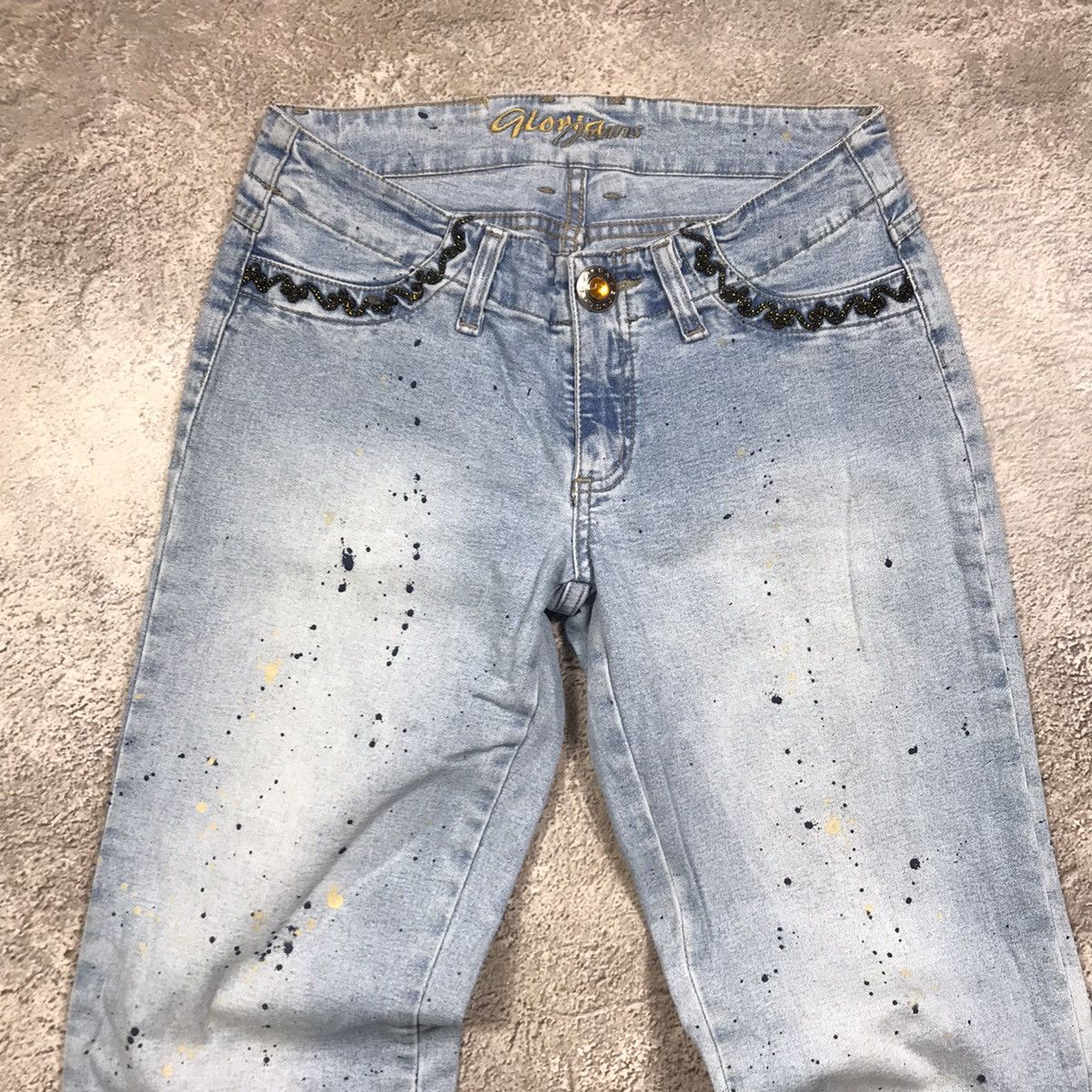 Vintage Vintage Y2K Distressed Flared Jeans Grunge Baggy 90s Logo 26 Size 26" / US 2 / IT 38 - 2 Thumbnail