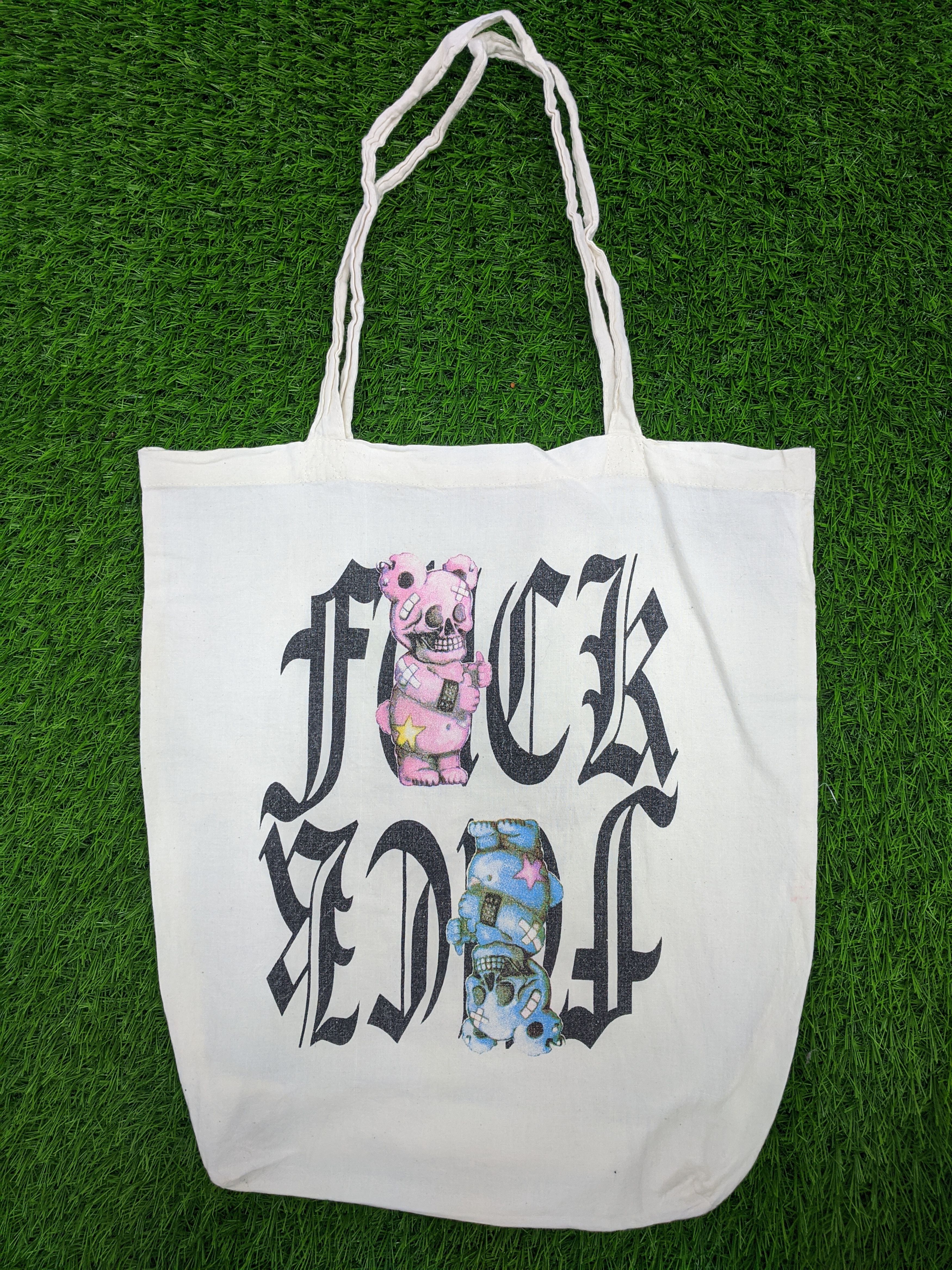 Japanese Brand Japanese Style FUCK Tote Bag BG0030 Size ONE SIZE - 1 Thumbnail