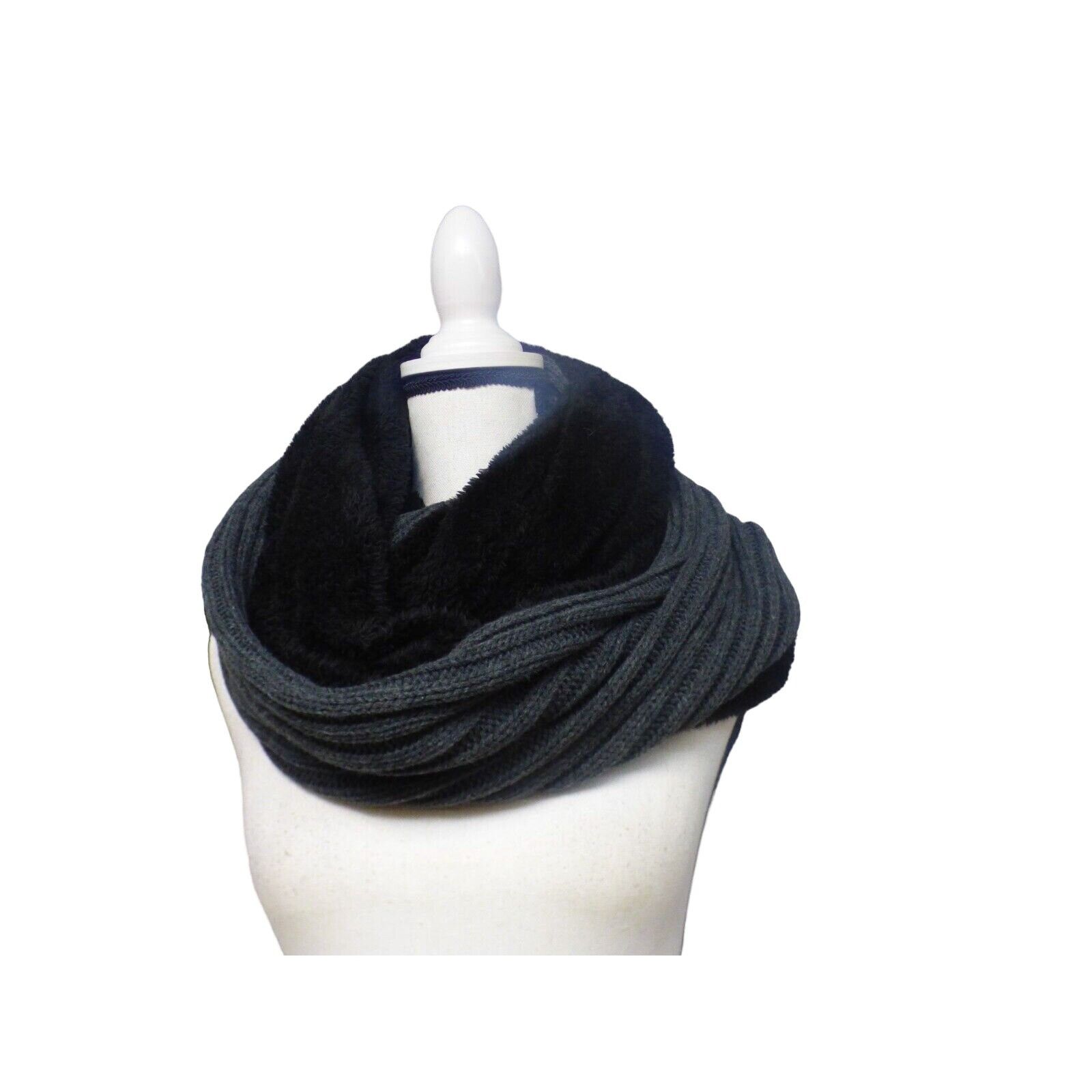DKNY DKNY Fleece-Lined Knit Infinity Scarf, Gray Size ONE SIZE - 11 Thumbnail