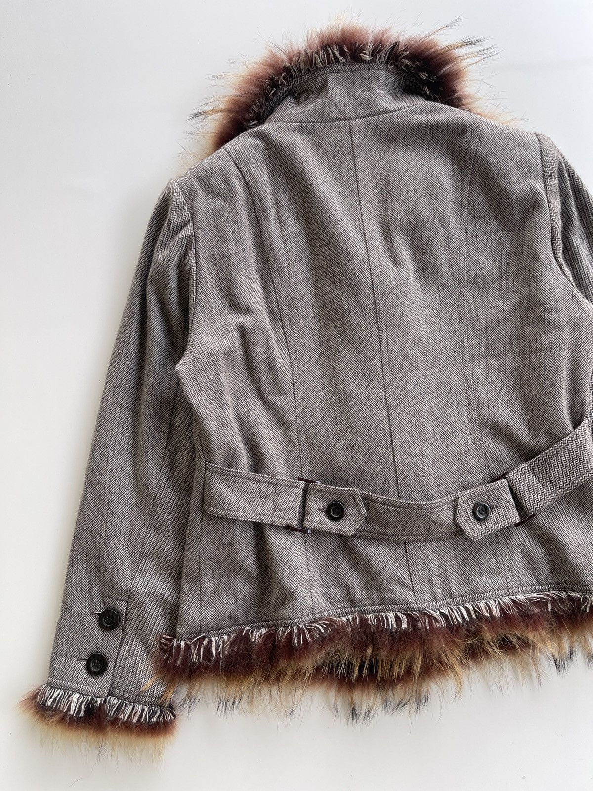 Japanese Brand Vintage St.Almeida Real Rabbit Fur Raccoon Luxury Coat Size M / US 6-8 / IT 42-44 - 10 Thumbnail