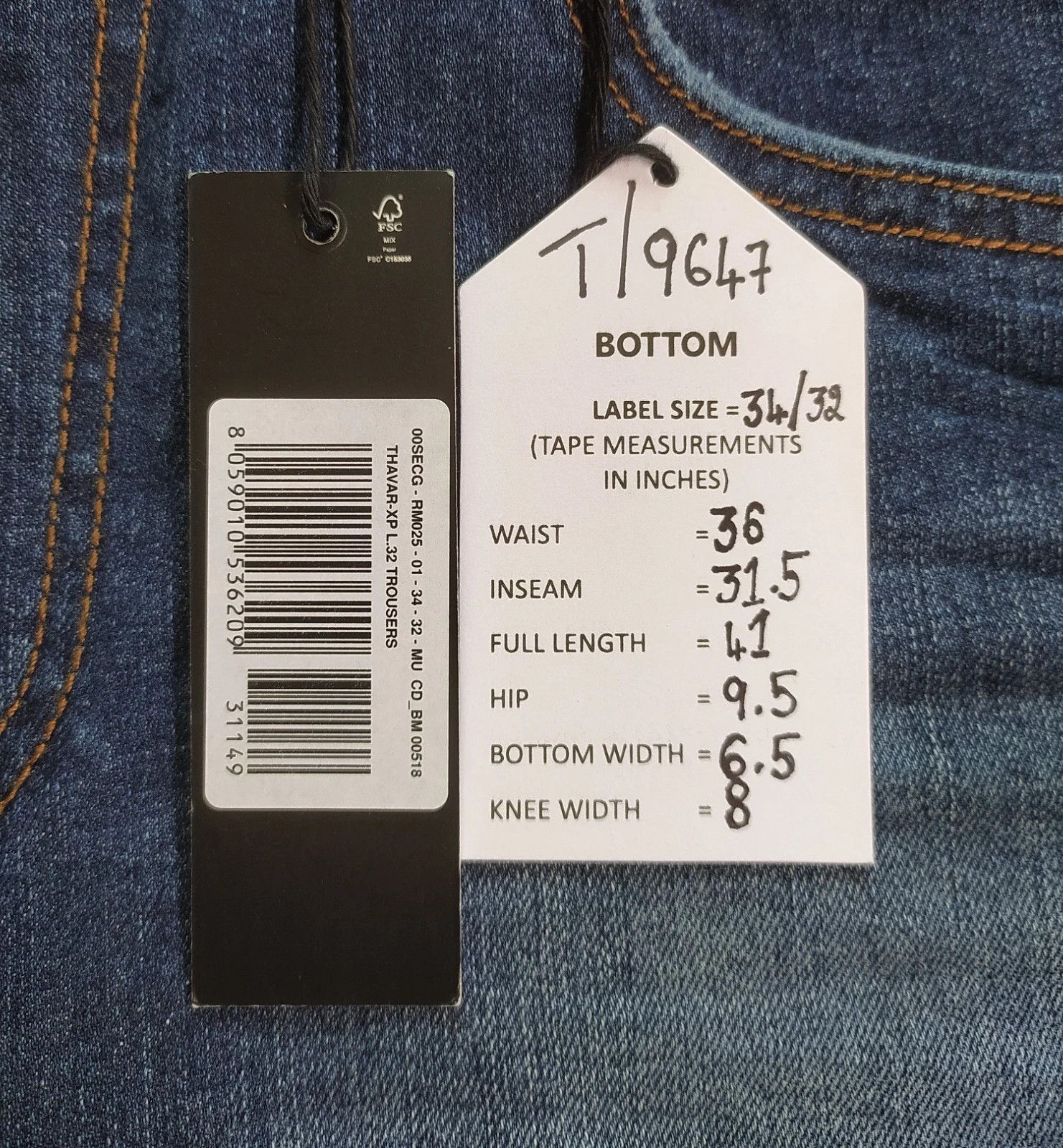 Diesel Diesel THAVAR-XP L.32 MENS JEANS T/9647 Size US 34 / EU 50 - 6 Thumbnail