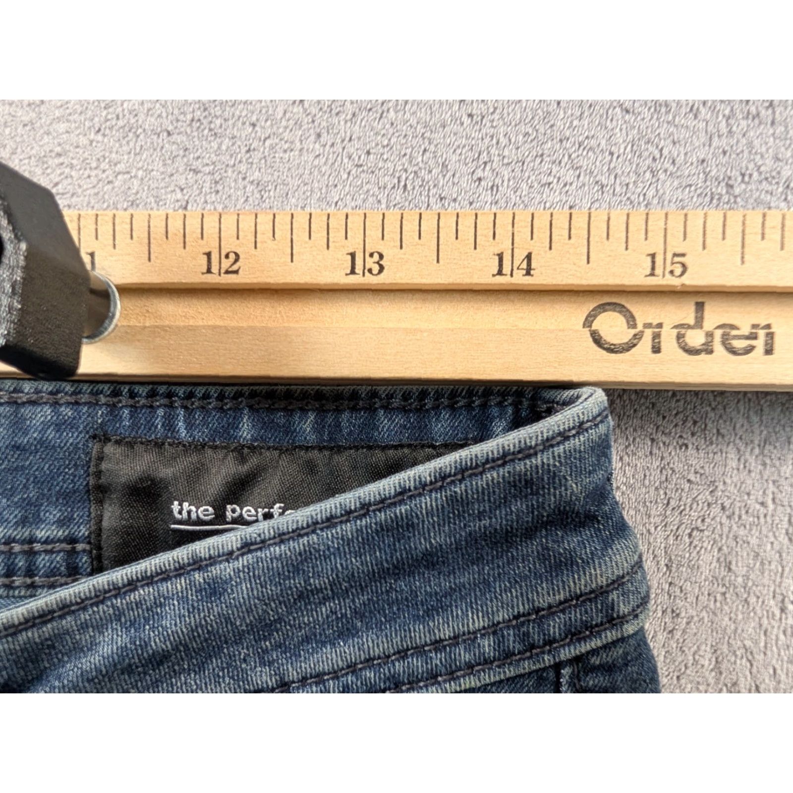 Denime The Perfect Jean NYC Jeans Mens 29x29 Dark Blue Skinny Fit Stretch Denim Pants Size US 29 - 3 Thumbnail