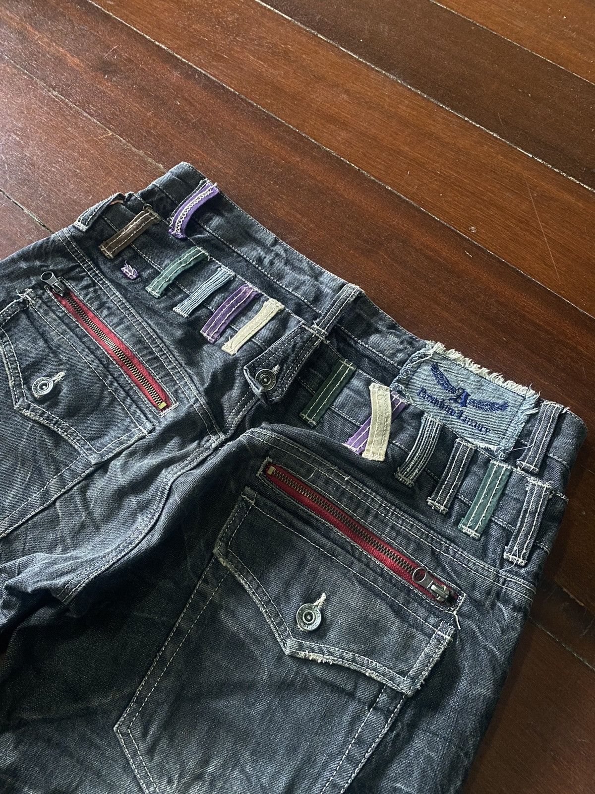 Designer × Japanese Brand × PPFM FIRE 🔥 CRAZY DESIGN ANTFUI JEANS Double Waist HONEY COMB Size US 32 / EU 48 - 16 Thumbnail