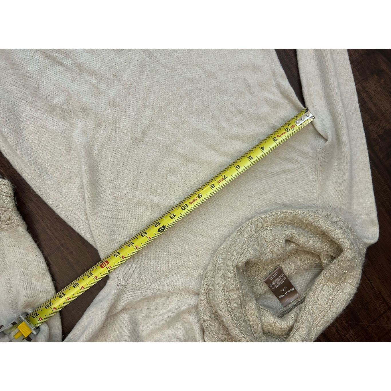 White's Boots White Stag Cream Gold Thread Turtleneck Cowl-Neck SOFT Sweat Size M / US 6-8 / IT 42-44 - 4 Thumbnail