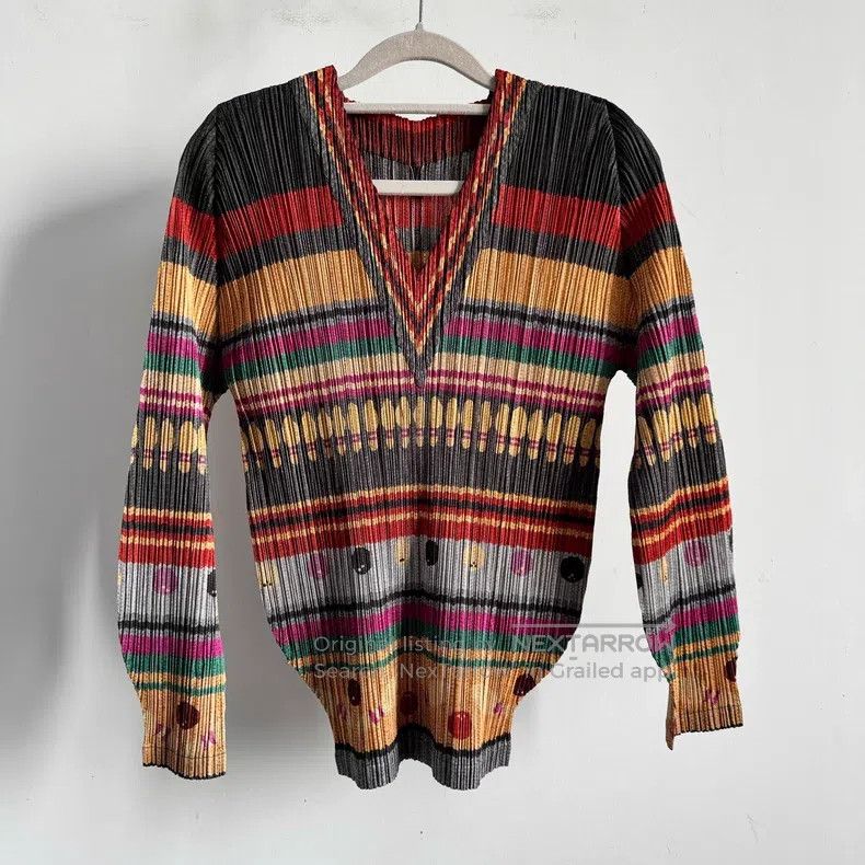 Issey Miyake Issey Miyake Color Block Long Sleeve Size L / US 10 / IT 46 - 1 Thumbnail