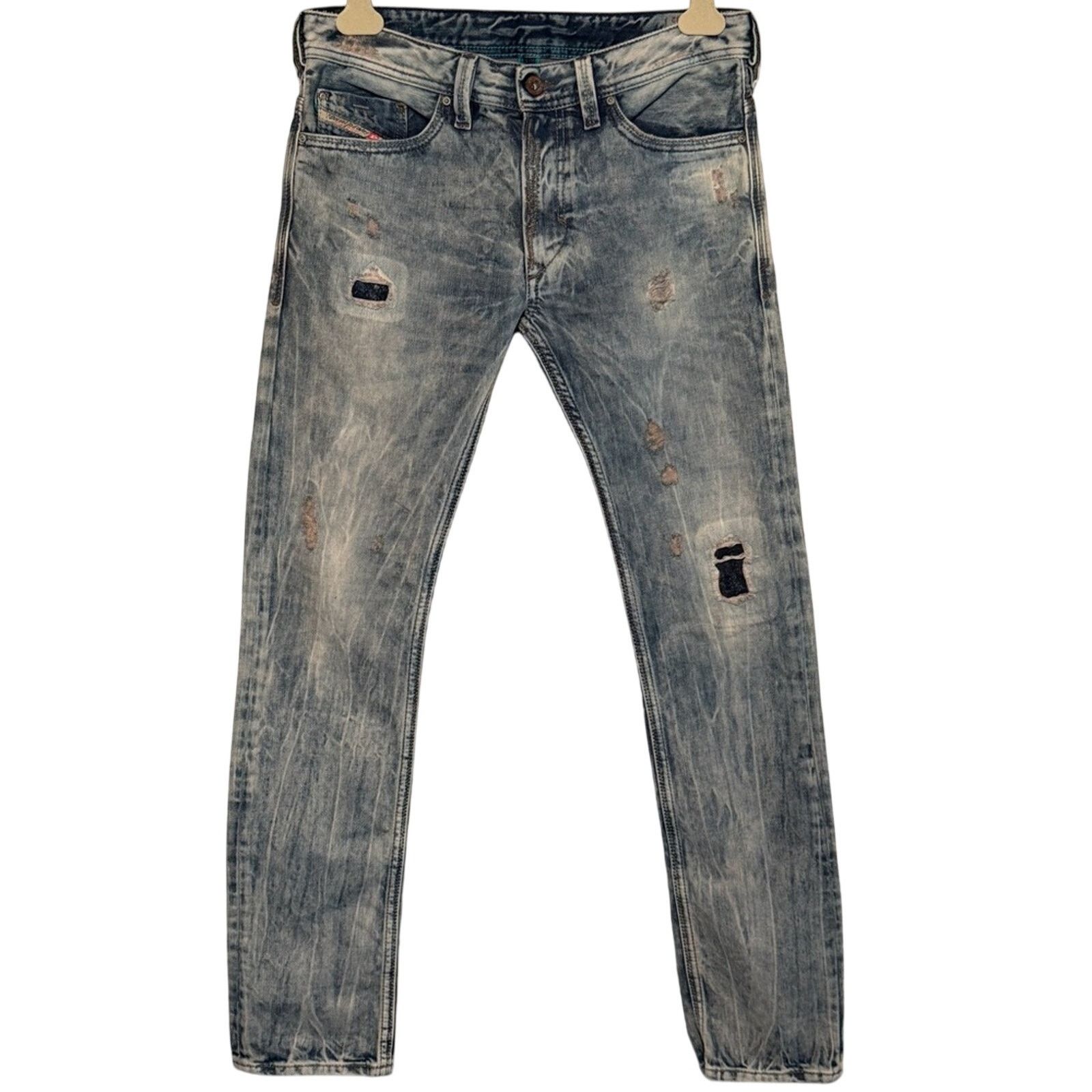 Diesel Thanaz Distressed Jeans size 30 Slim 813z Acid Wash Patched Size US 30 / EU 46 - 1 Thumbnail